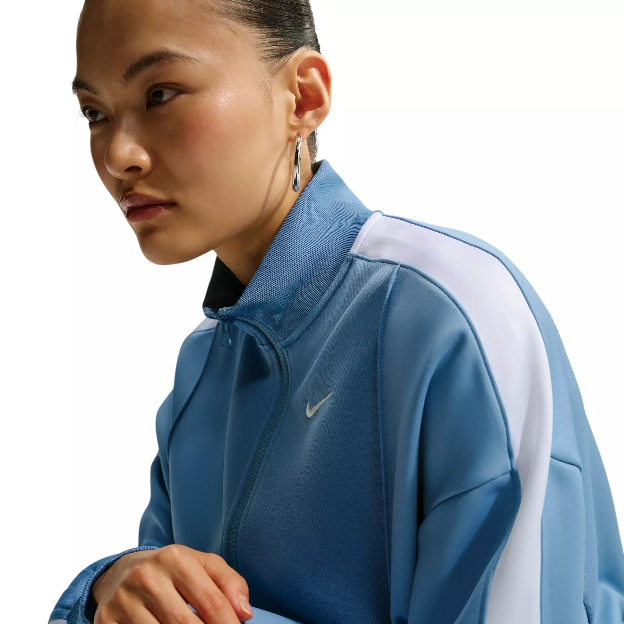 Nike Women's Sportswear Track Jacket - Blue/White - BLUE/WHITE
