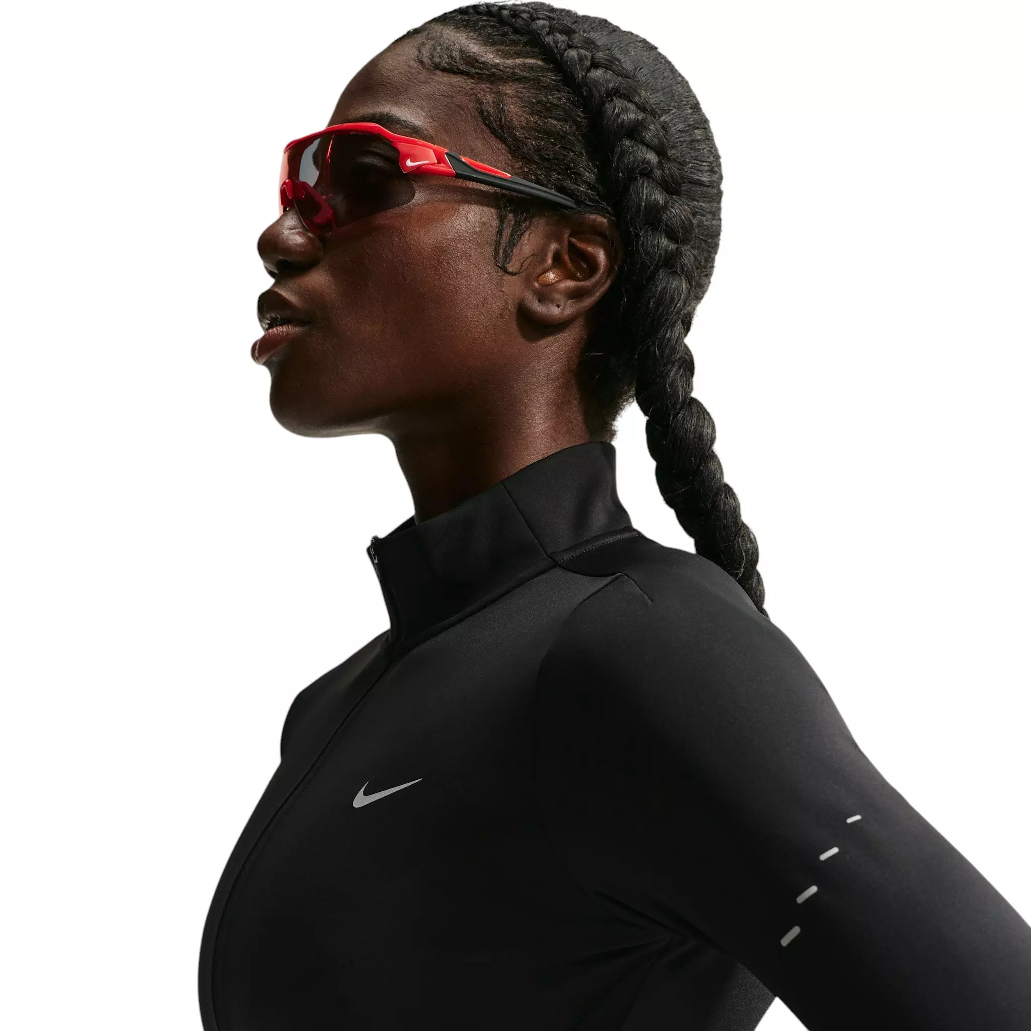 Nike Women's Swift Dri-FIT Full-Zip Running Jacket - Black - BLACK