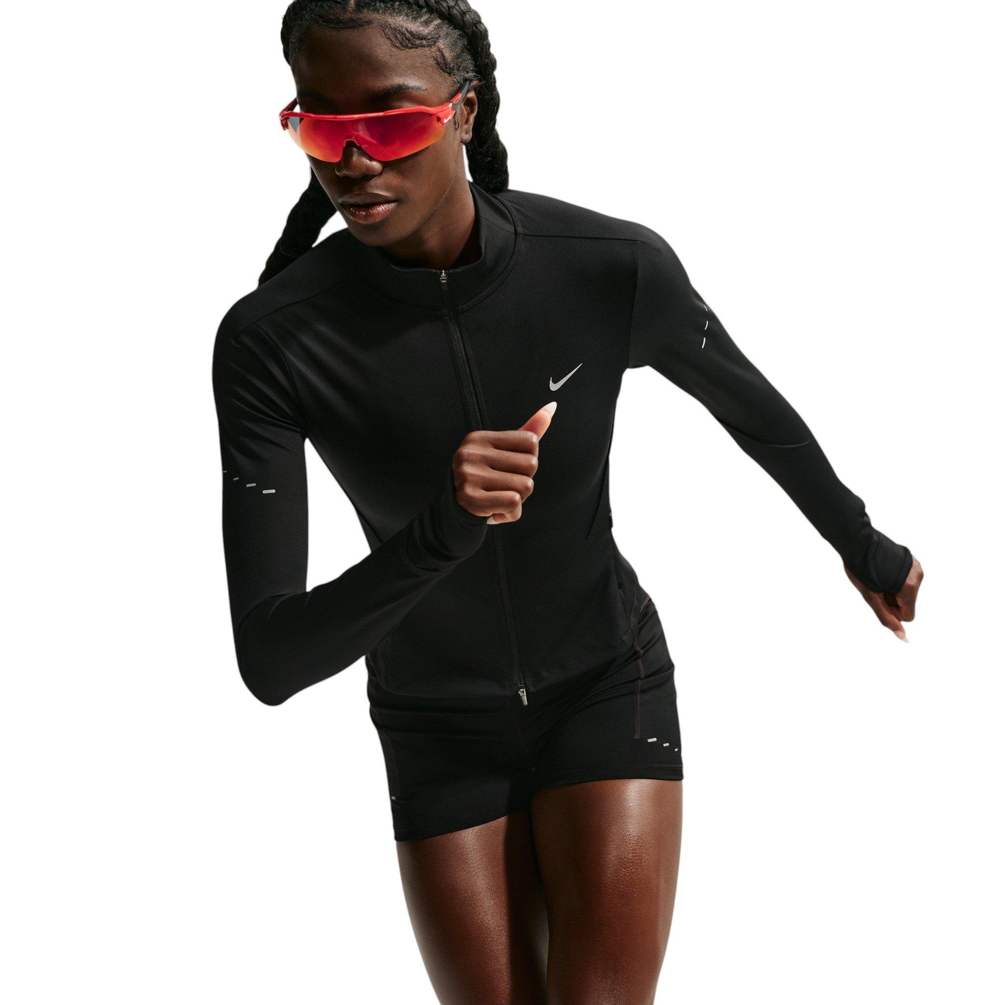 Nike Women's Swift Dri-FIT Full-Zip Running Jacket - Black - BLACK