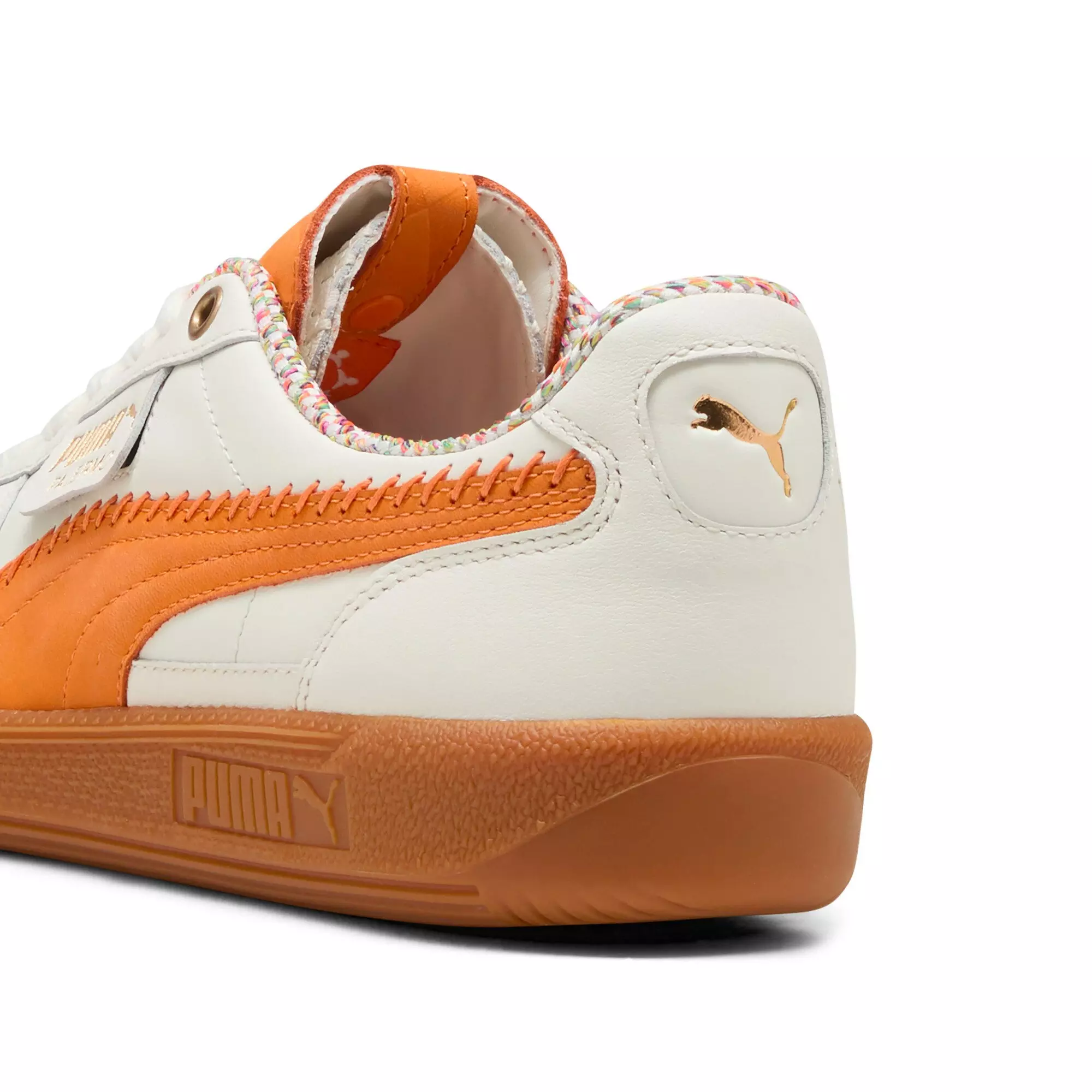 PUMA Palermo Squid Game "Warm White/Pumpkin Pie" Men's Shoe - WHITE/PUMPKIN