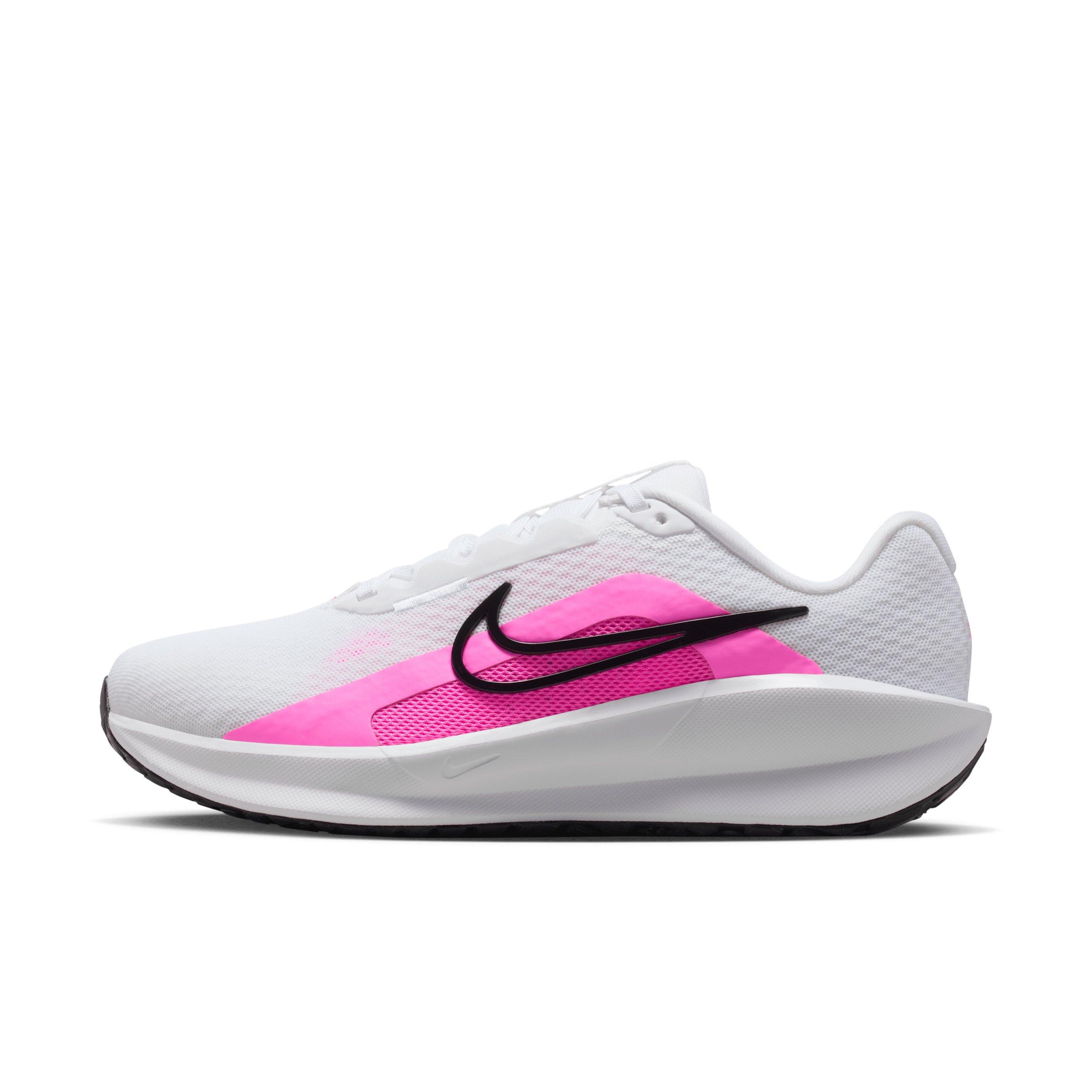 Nike Downshifter 13 "White/Black/Pink Spell" Women's Wide Running Shoe - WHITE/BLACK/PINK Thumbnail View 2