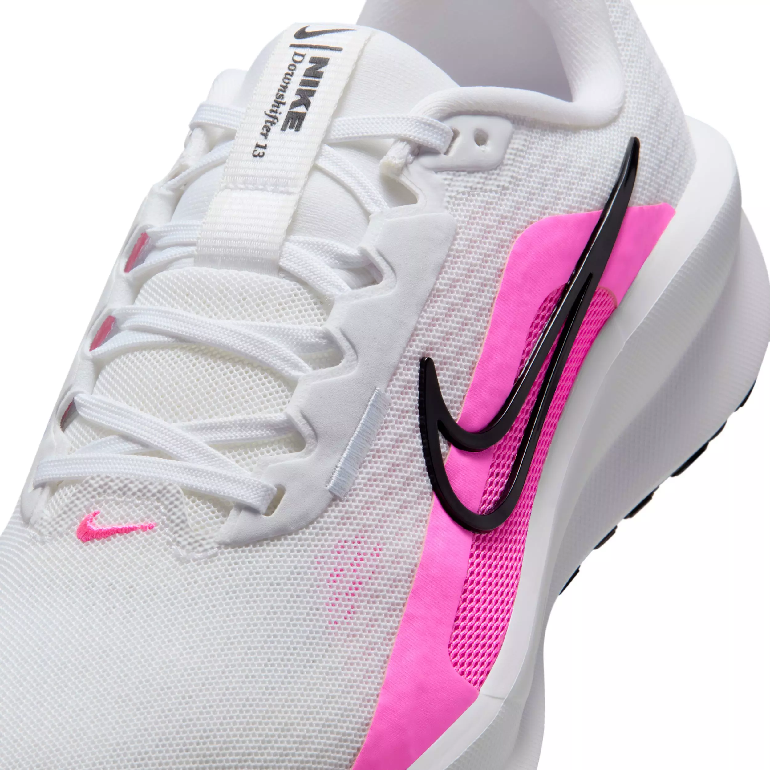 Nike Downshifter 13 "White/Black/Pink Spell" Women's Wide Running Shoe - WHITE/BLACK/PINK