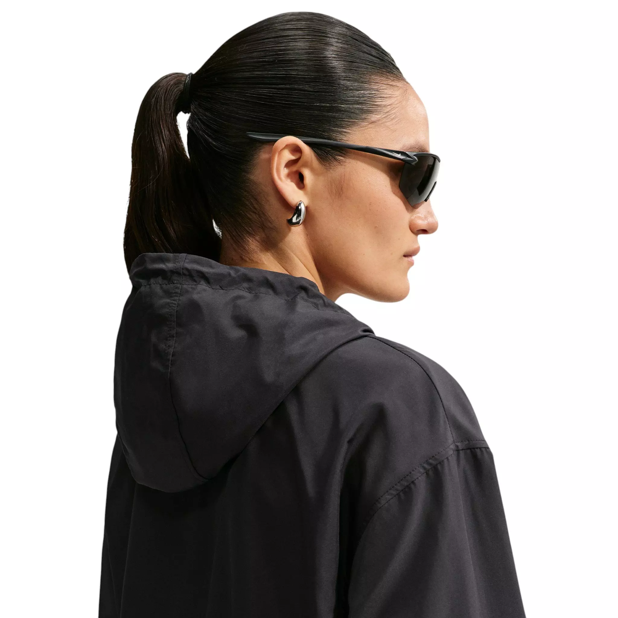 Nike Women's Sportswear Loose Hooded UV Jacket - Black - BLACK