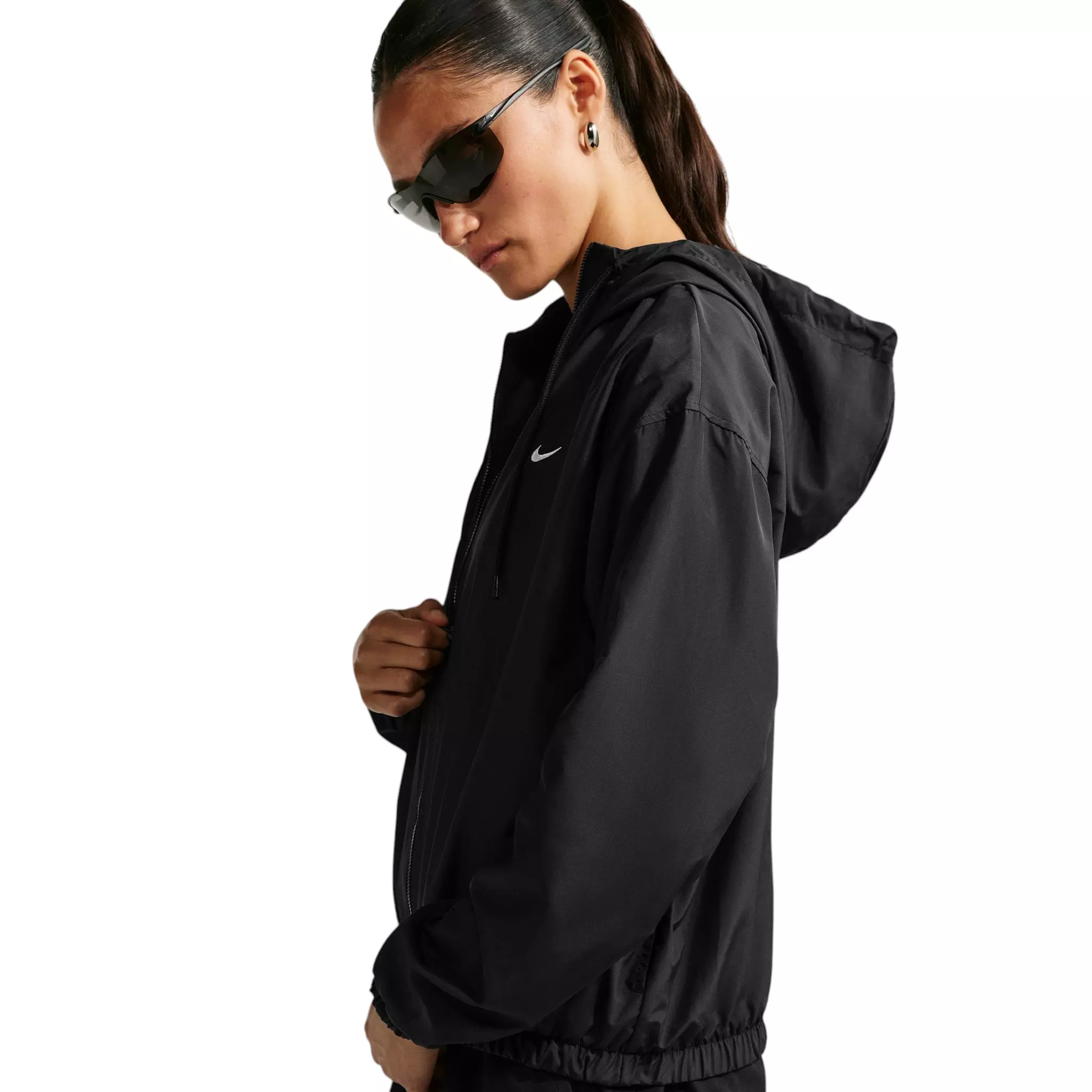 Nike Women's Sportswear Loose Hooded UV Jacket - Black - BLACK