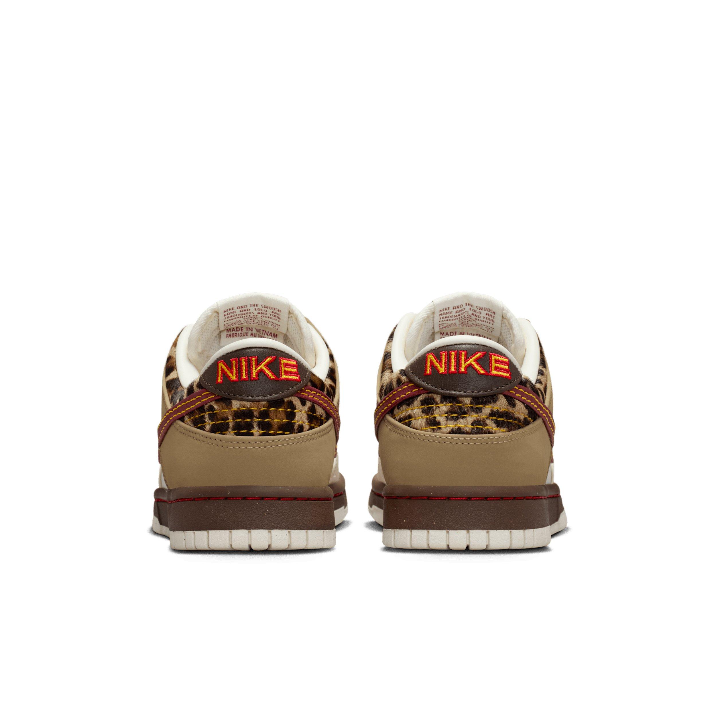 Nike Dunk Low "Khaki/Baroque Brown/Pearl White/Team Red" Women's Shoe - KHAKI/BROWN/WHITE/RED Thumbnail View 5