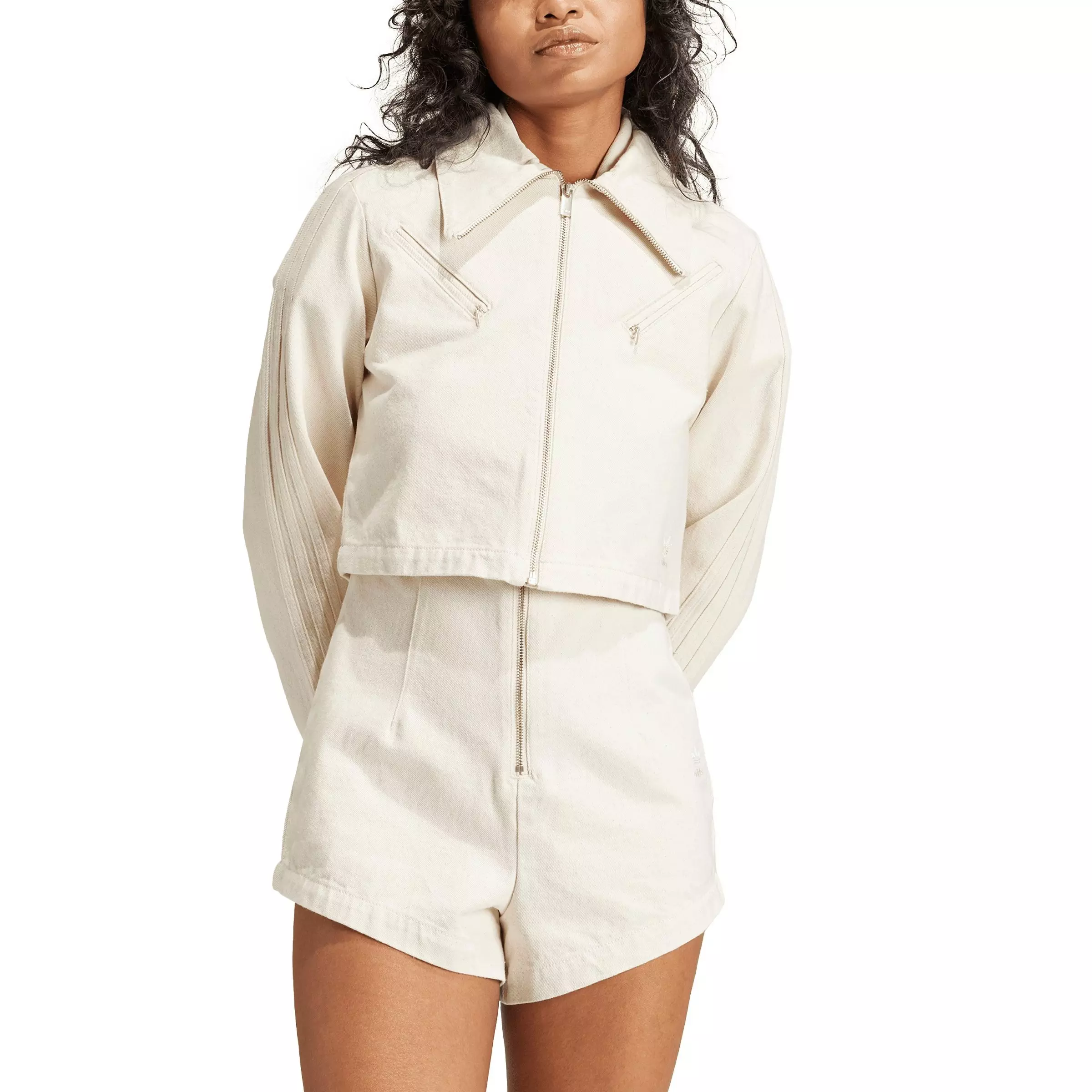adidas Women's Originals Fashion Montreal Denim Track Top - AS SHOWN