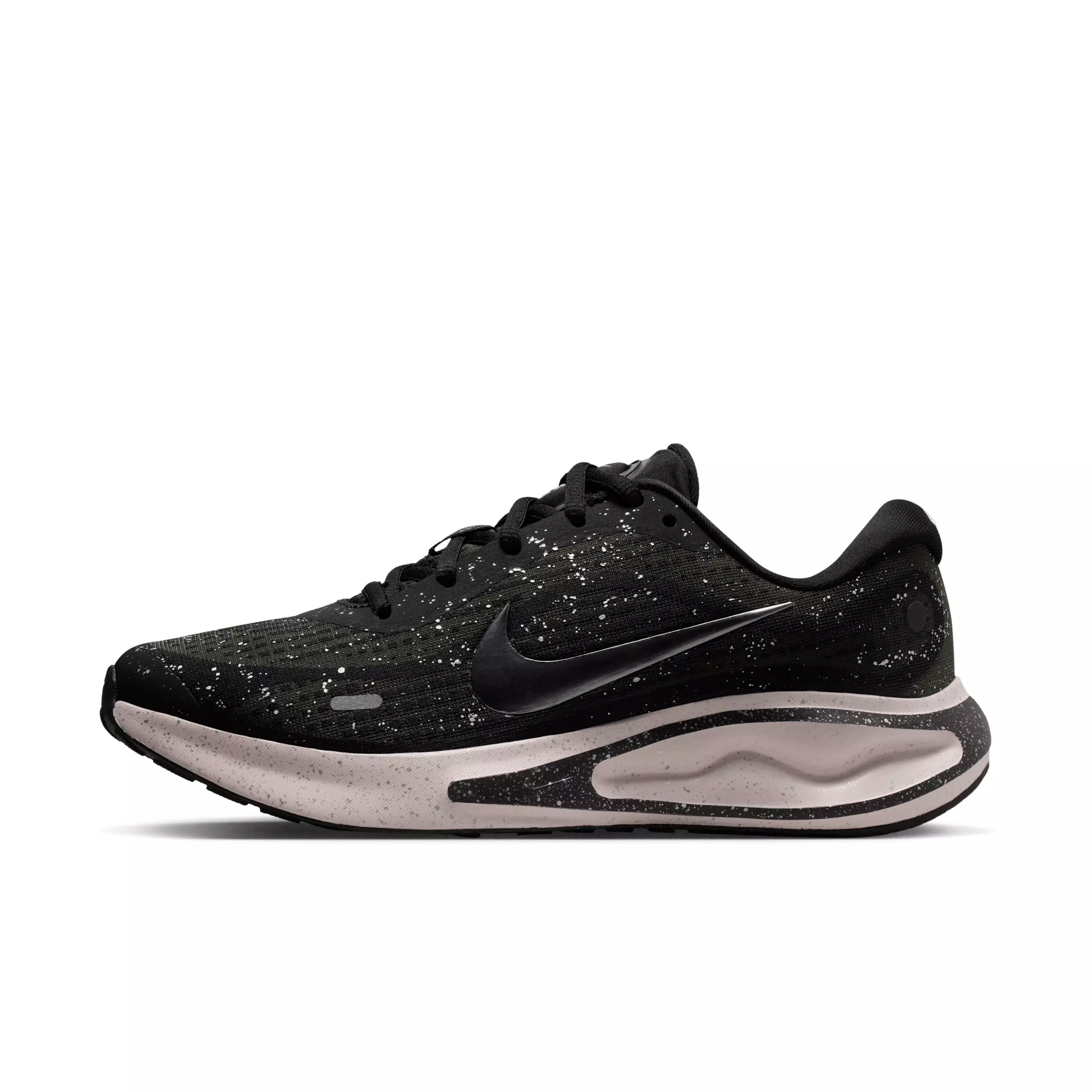 Nike Journey Run "Black/Metallic Silver/Cave Purple/Metallic Dark Grey" Women's Running Shoe - BLACK/SILVER/PURPLE/DK GREY