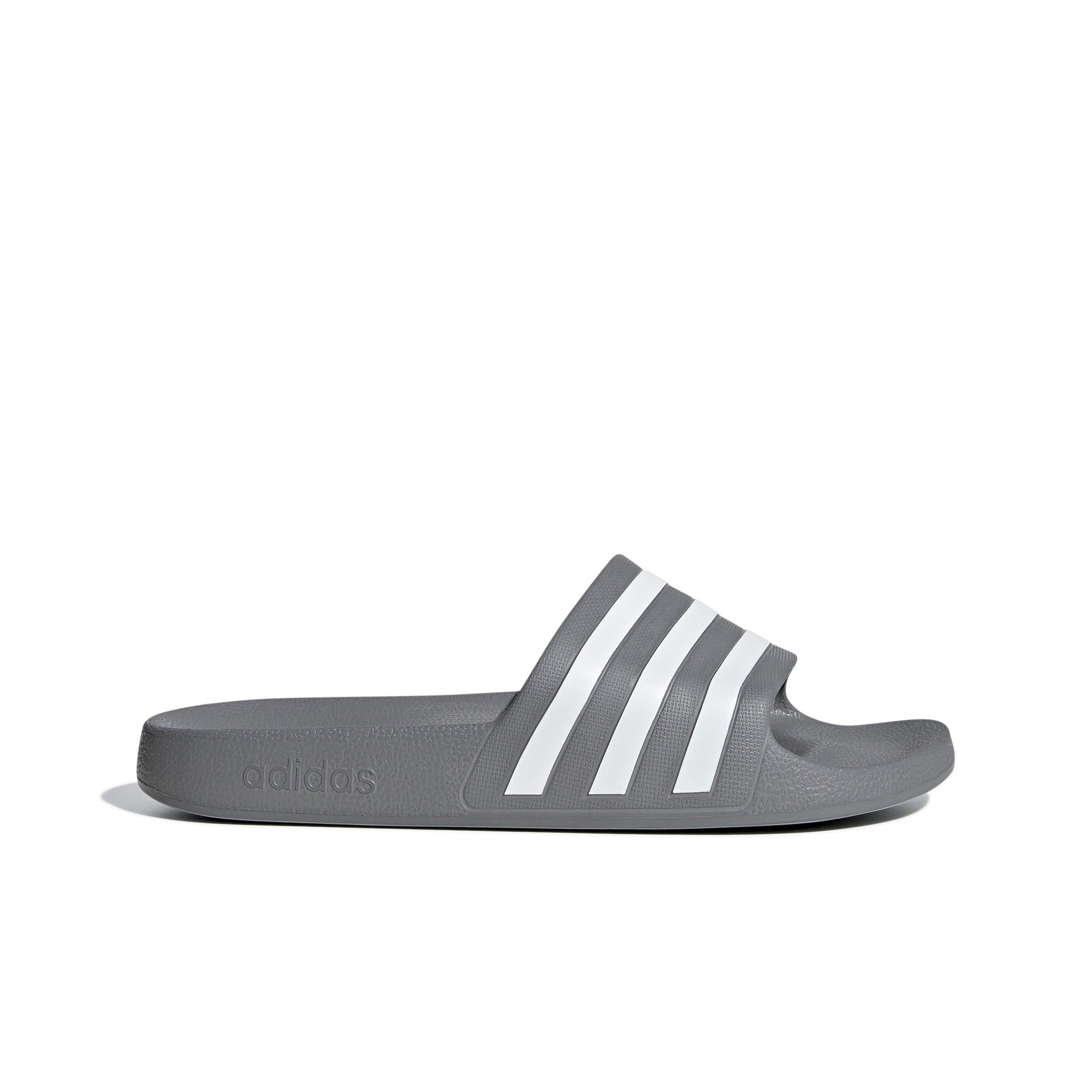 adidas Adilette Aqua "Grey Three/Ftwr White/Grey Three" Unisex Slide - GREY Thumbnail View 1