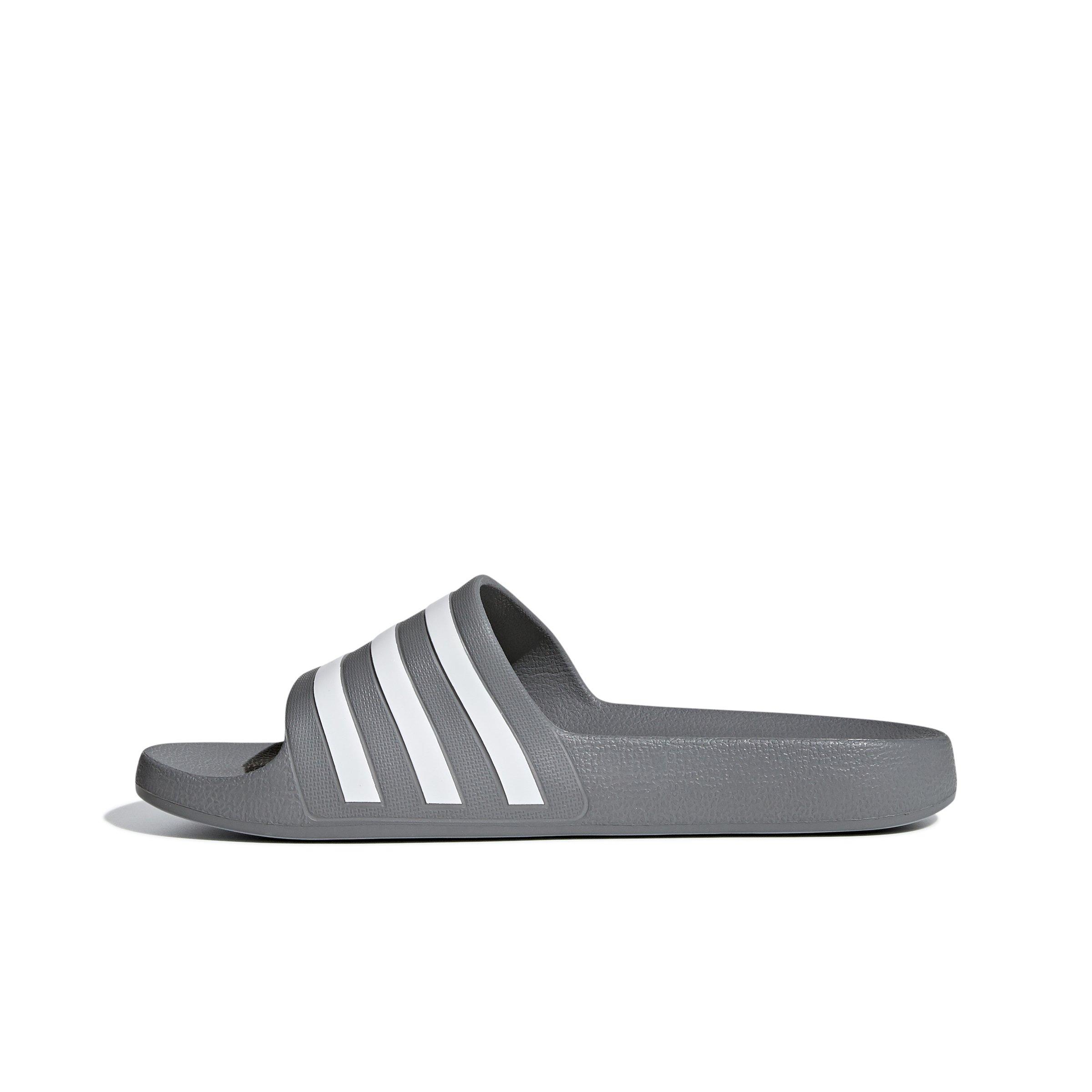 adidas Adilette Aqua "Grey Three/Ftwr White/Grey Three" Unisex Slide - GREY Thumbnail View 2