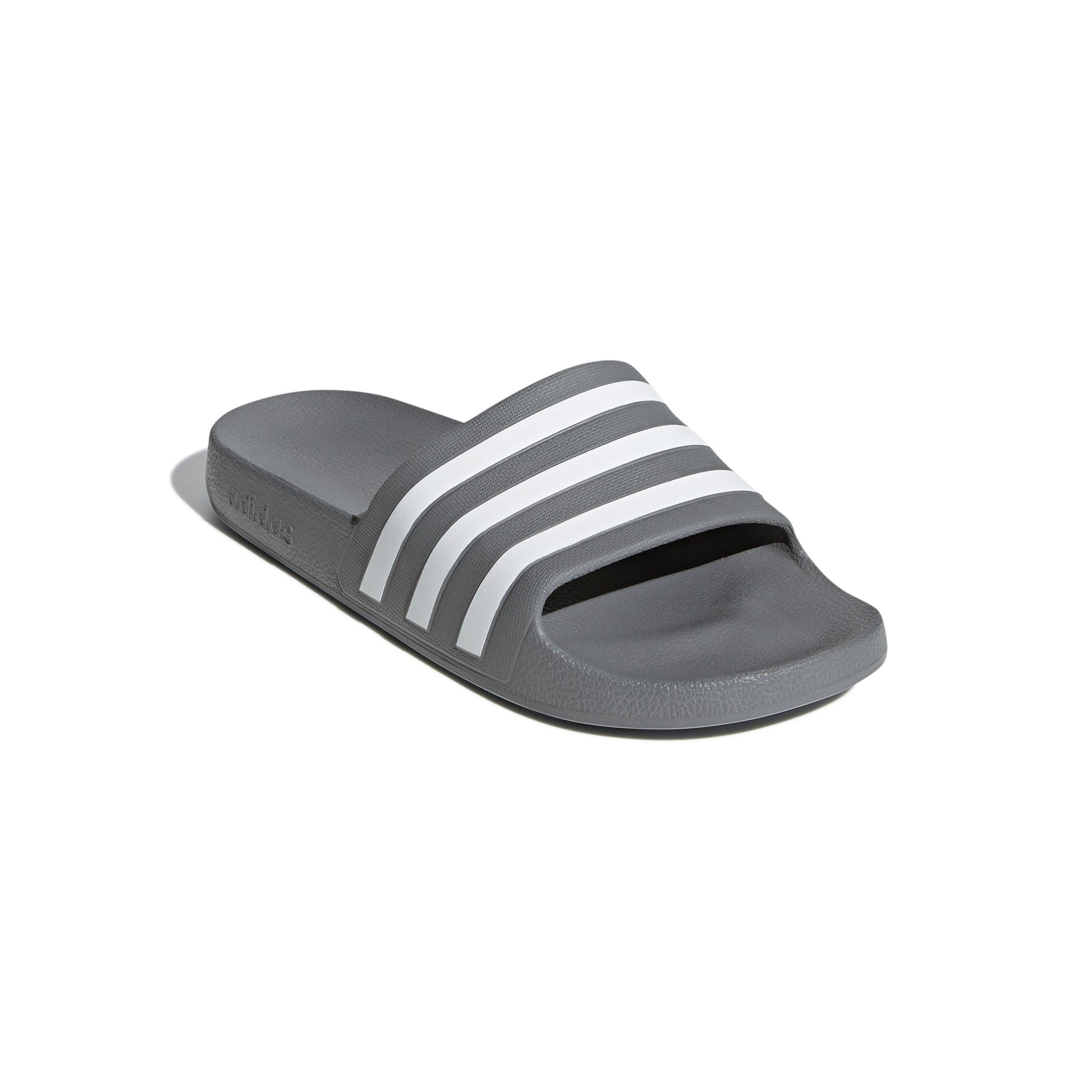 adidas Adilette Aqua "Grey Three/Ftwr White/Grey Three" Unisex Slide - GREY Thumbnail View 3