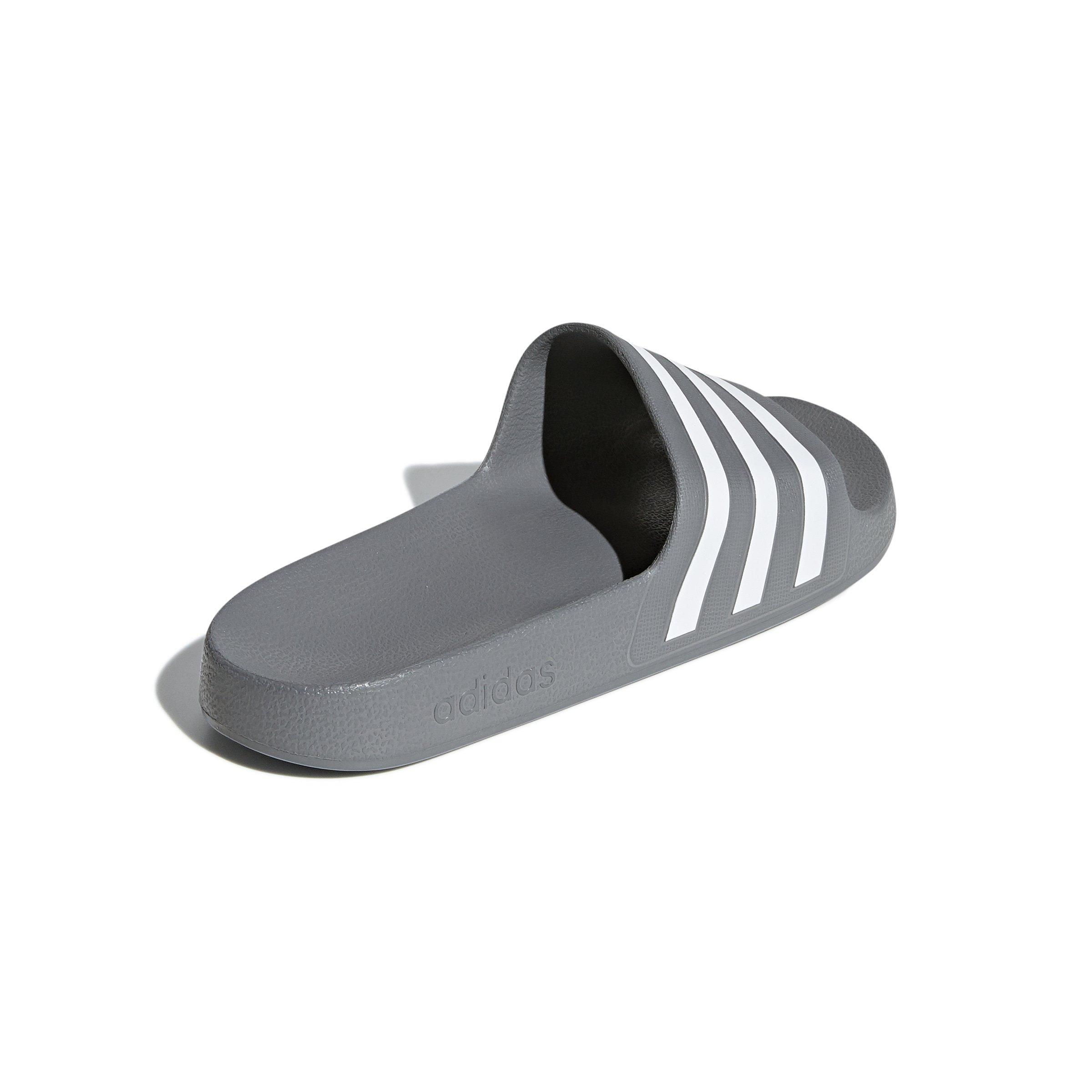 adidas Adilette Aqua "Grey Three/Ftwr White/Grey Three" Unisex Slide - GREY Thumbnail View 4