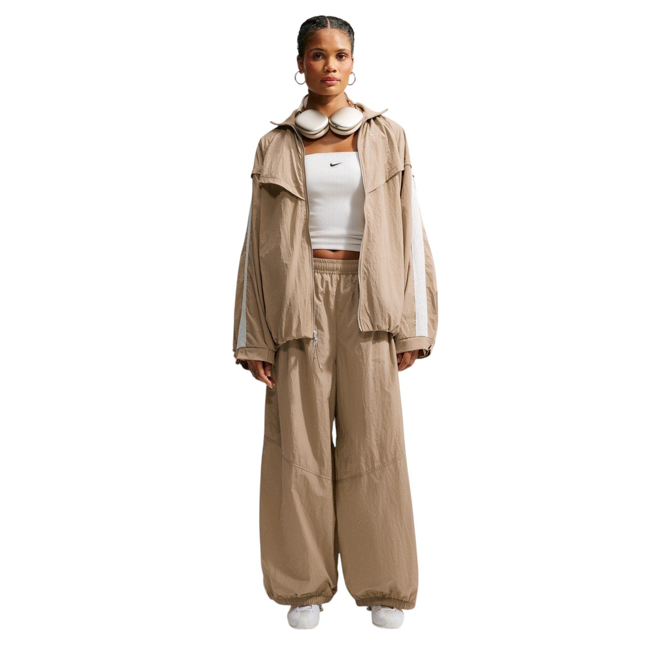 Nike Women's Sportswear Oversized Balloon Track Jacket - Beige - BEIGE