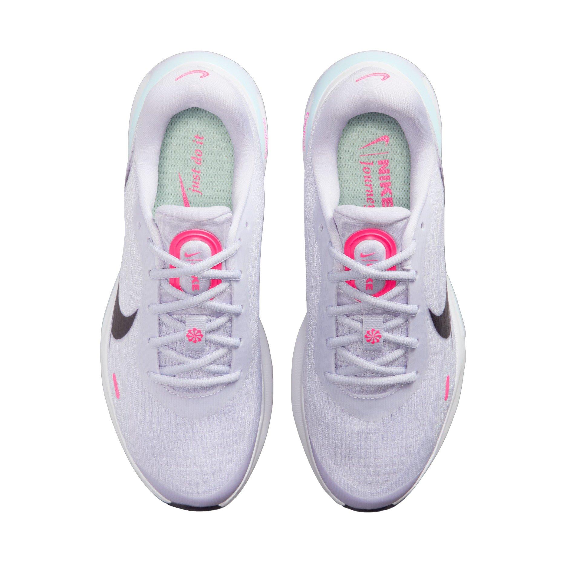 Nike Journey Run "White/White/Glacier Blue/Black Purple" Women's Running Shoe - WHITE/WHITE/BLUE/PURPLE Thumbnail View 3