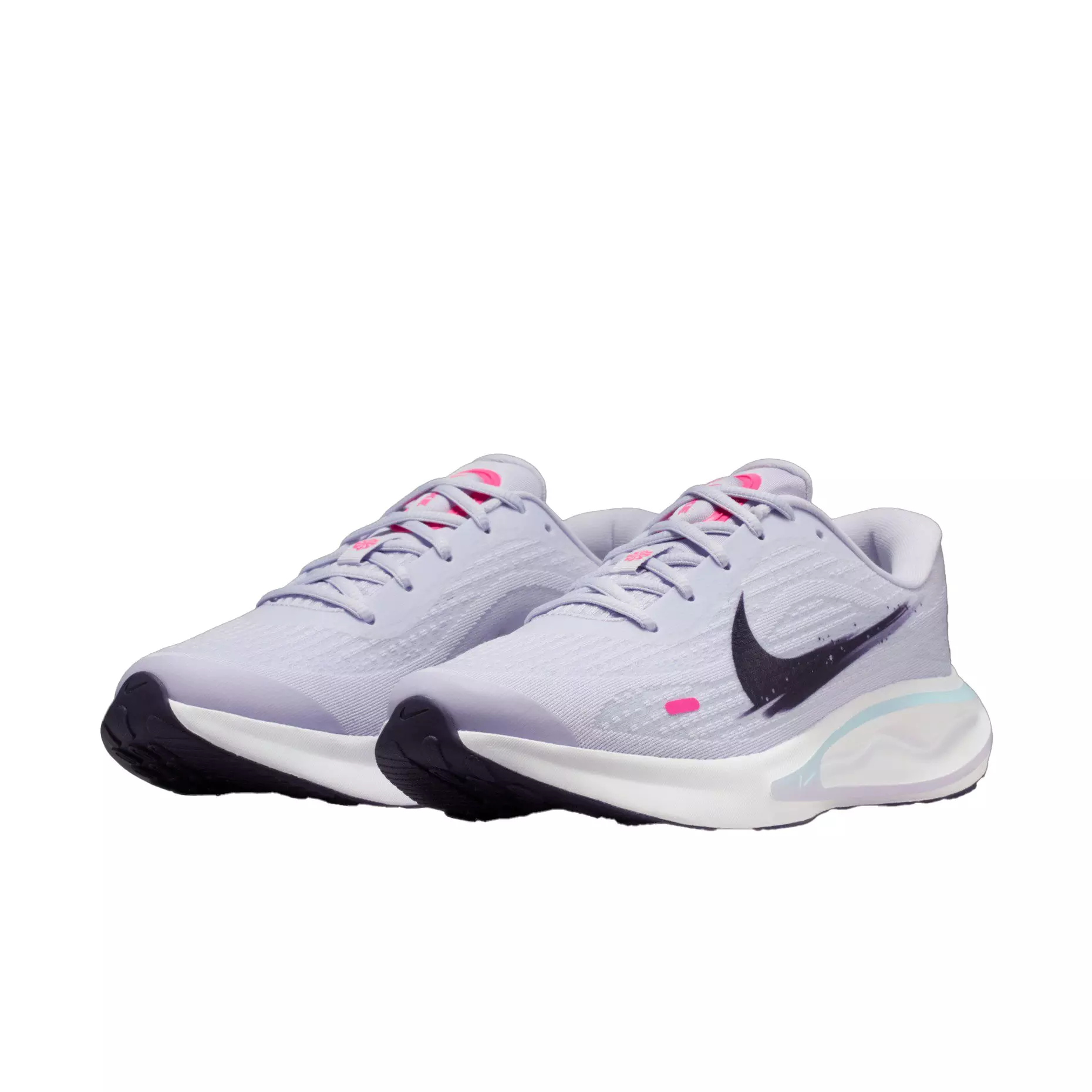 Nike Journey Run "White/White/Glacier Blue/Black Purple" Women's Running Shoe - WHITE/WHITE/BLUE/PURPLE