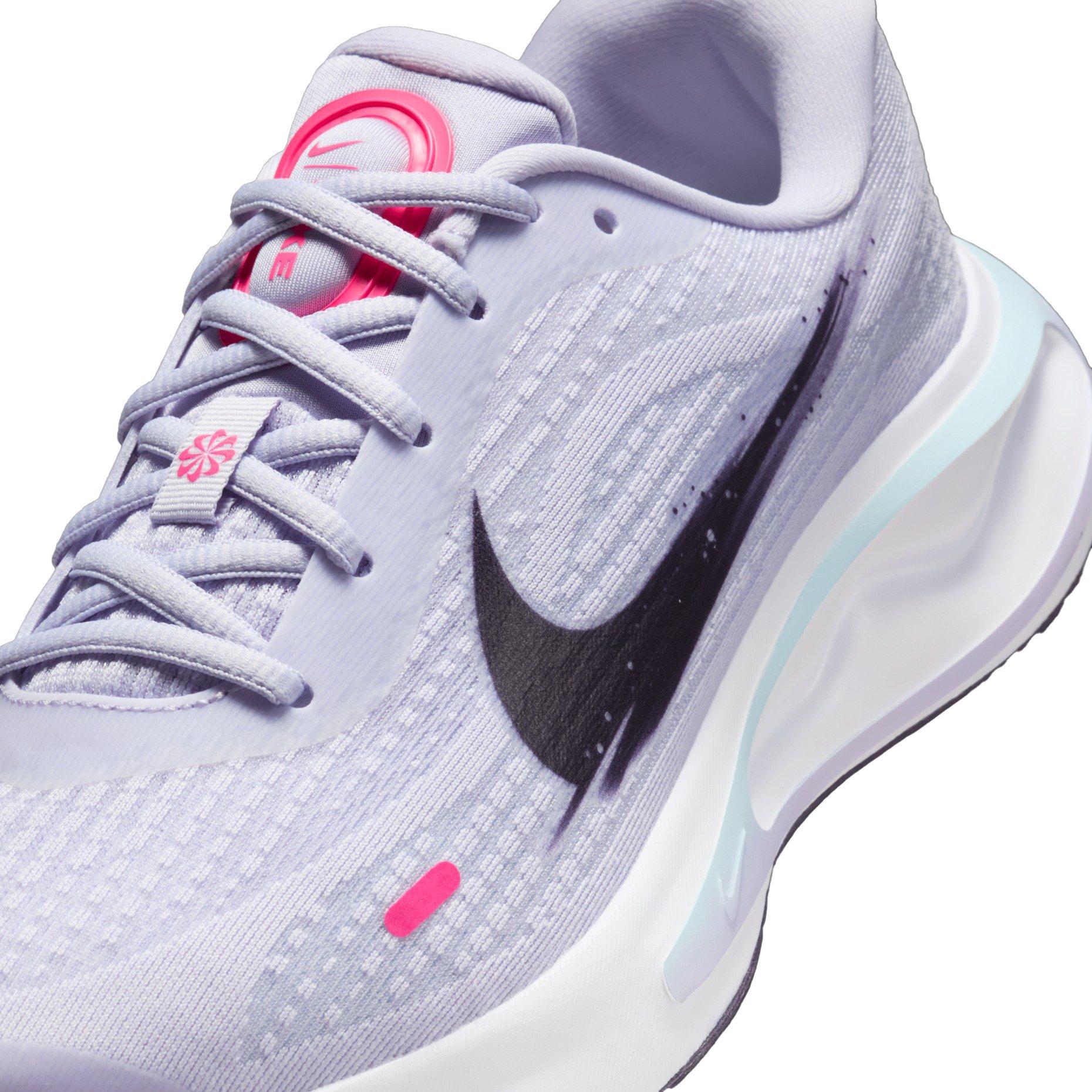 Nike Journey Run "White/White/Glacier Blue/Black Purple" Women's Running Shoe - WHITE/WHITE/BLUE/PURPLE Thumbnail View 6