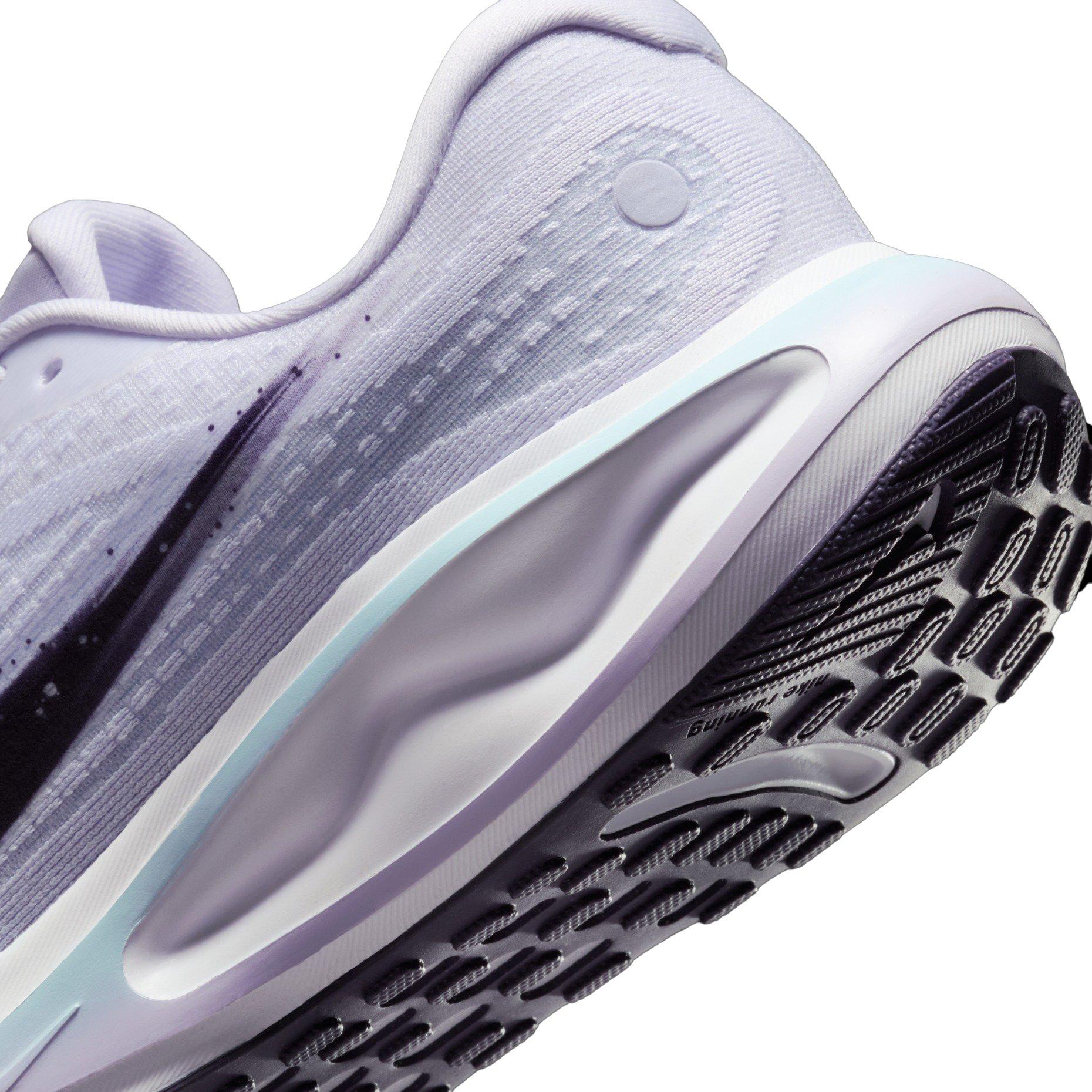Nike Journey Run "White/White/Glacier Blue/Black Purple" Women's Running Shoe - WHITE/WHITE/BLUE/PURPLE Thumbnail View 7
