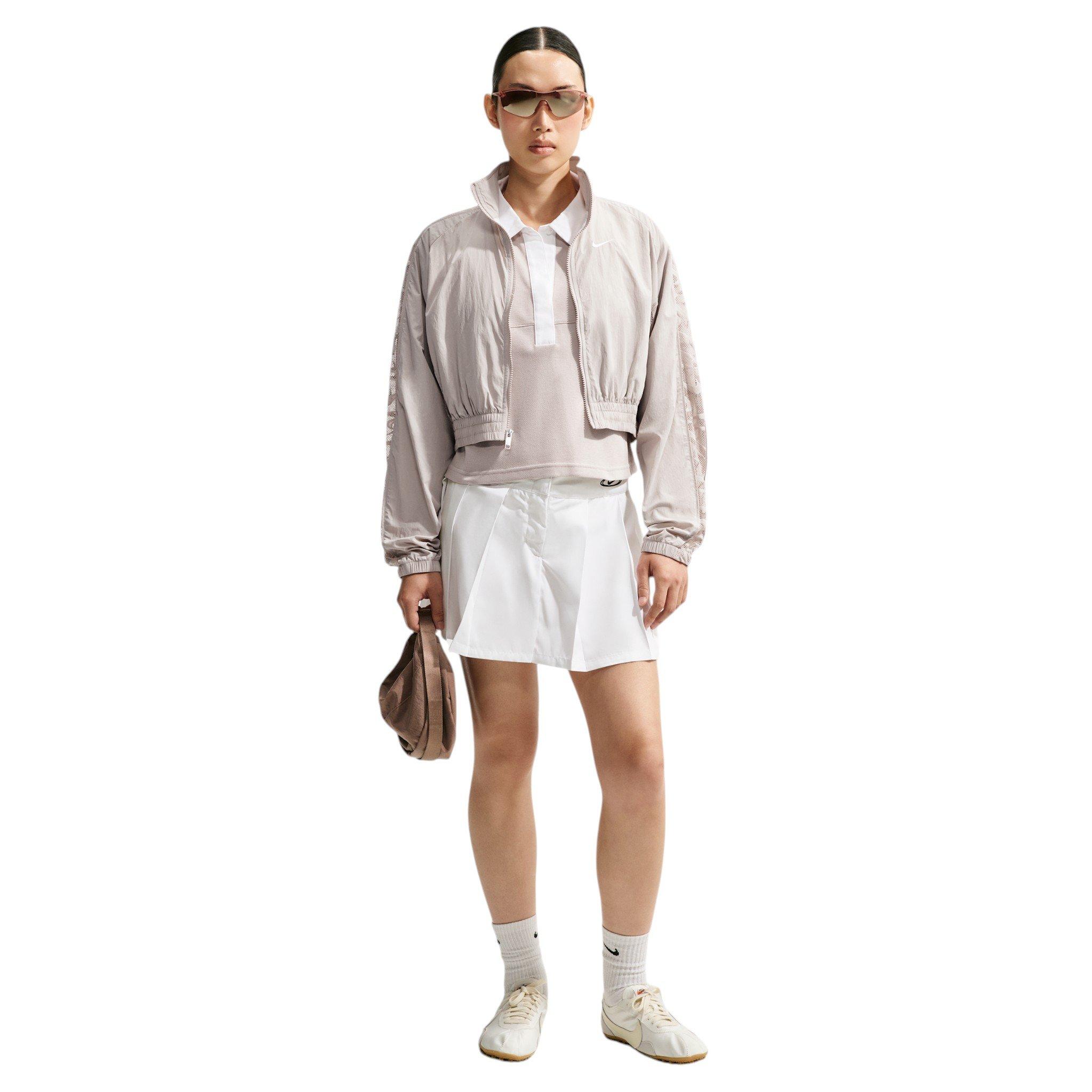 Nike Women's Sportswear Cropped Lace Track Jacket - Cream - CREAM