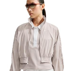 Nike Women's Sportswear Cropped Lace Track Jacket - Cream - CREAM