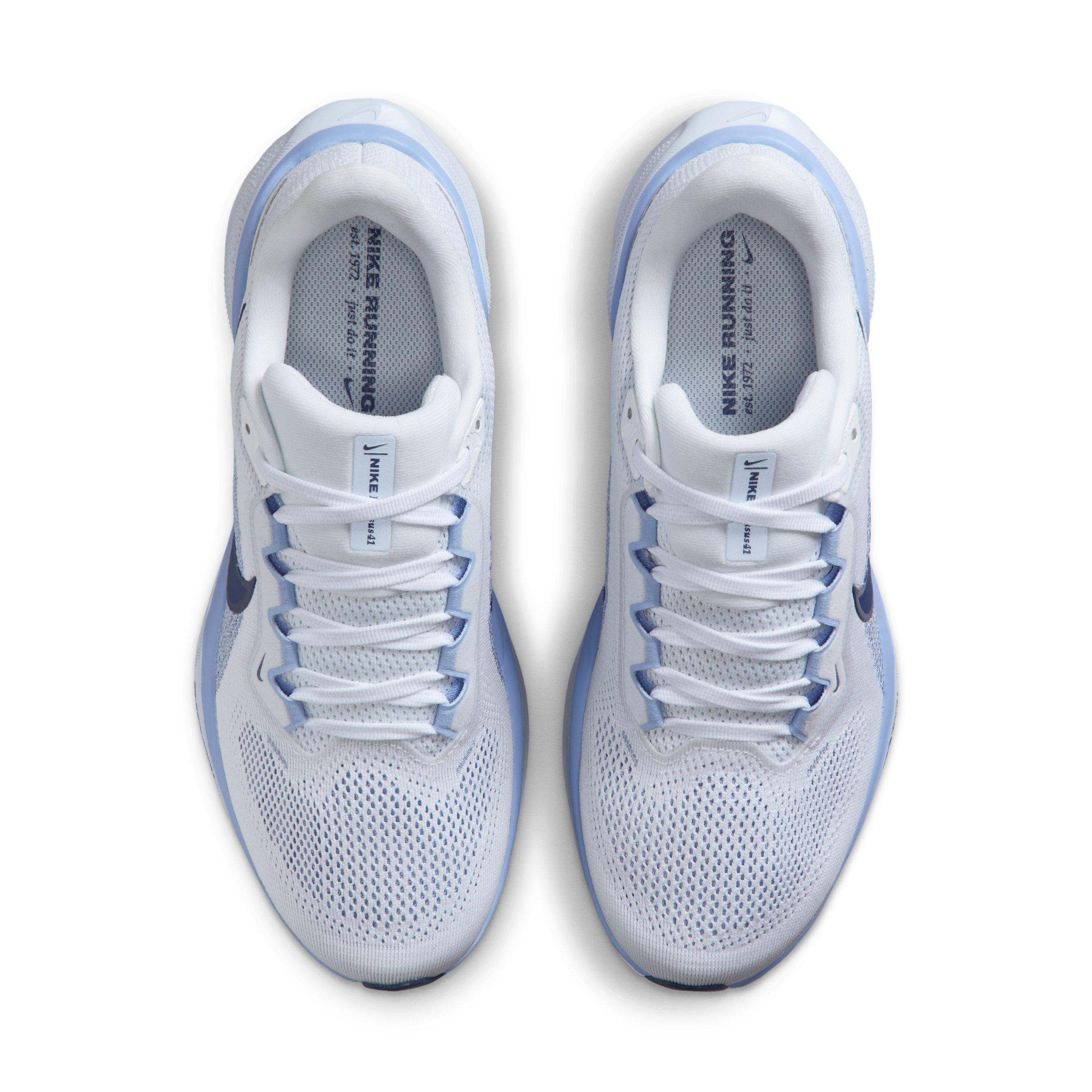 Nike Pegasus 41 "White/Aluminum/Football Grey/Diffused Blue" Women's Running Shoe - WHITE/ALUMINUM/GREY/BLUE Thumbnail View 4