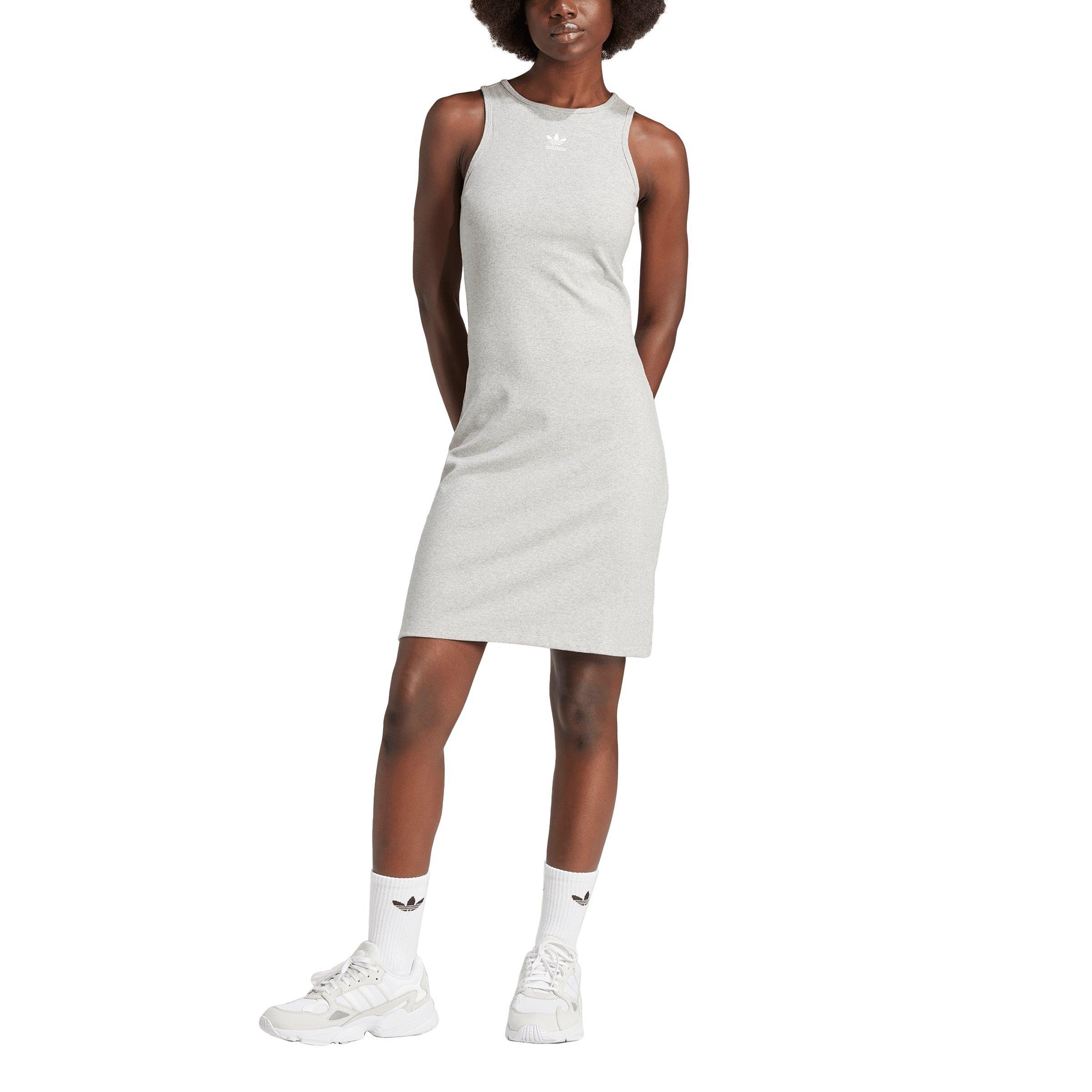 ☆Adidas☆Originals Essentials Rib Tank Dress Grey adidas Women's Originals Essentials Rib Tank Dress - Grey