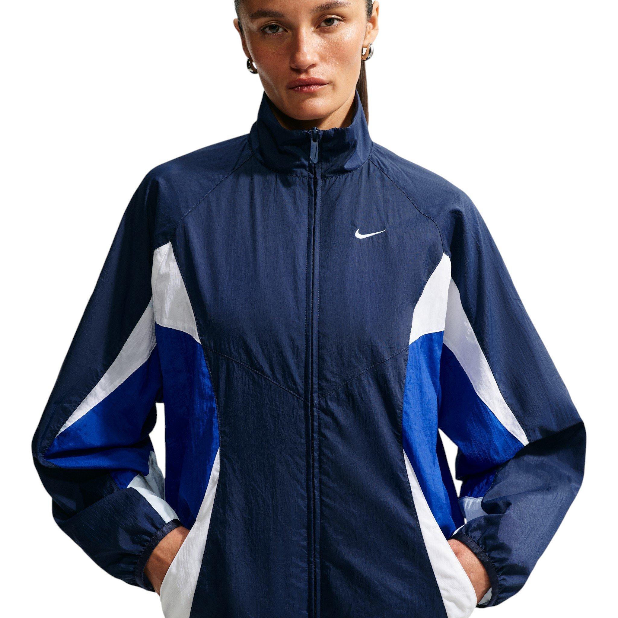 Nike Women's Sportswear Oversized Track Jacket - Navy/Royal/White - NAVY/ROYAL/WHITE