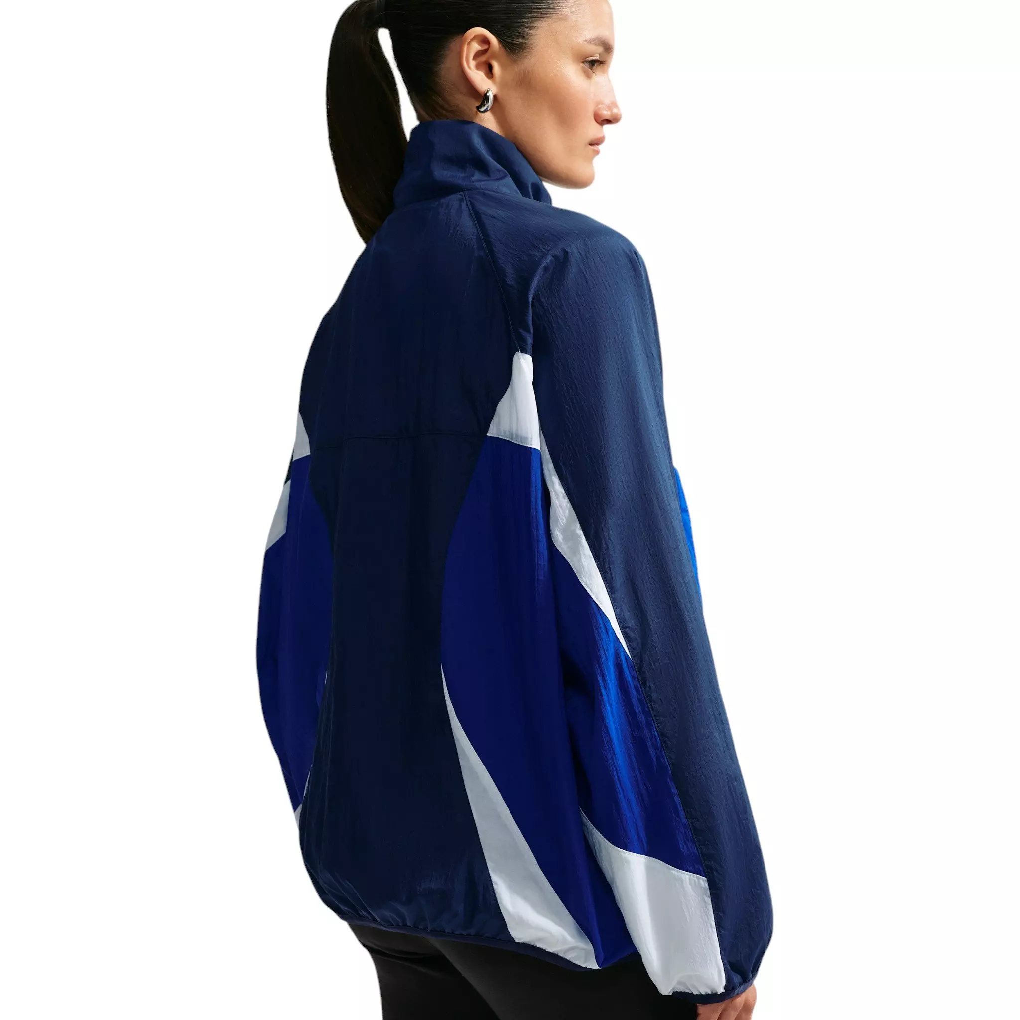 Nike Women's Sportswear Oversized Track Jacket - Navy/Royal/White - NAVY/ROYAL/WHITE