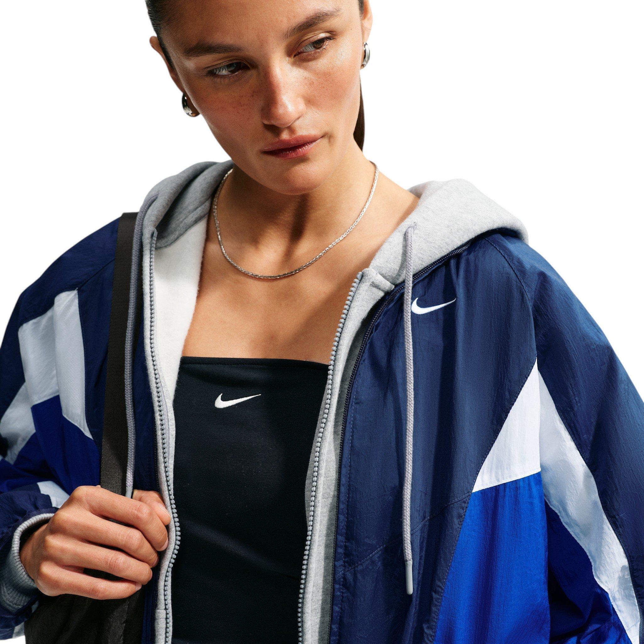 Nike Women's Sportswear Oversized Track Jacket - Navy/Royal/White - NAVY/ROYAL/WHITE