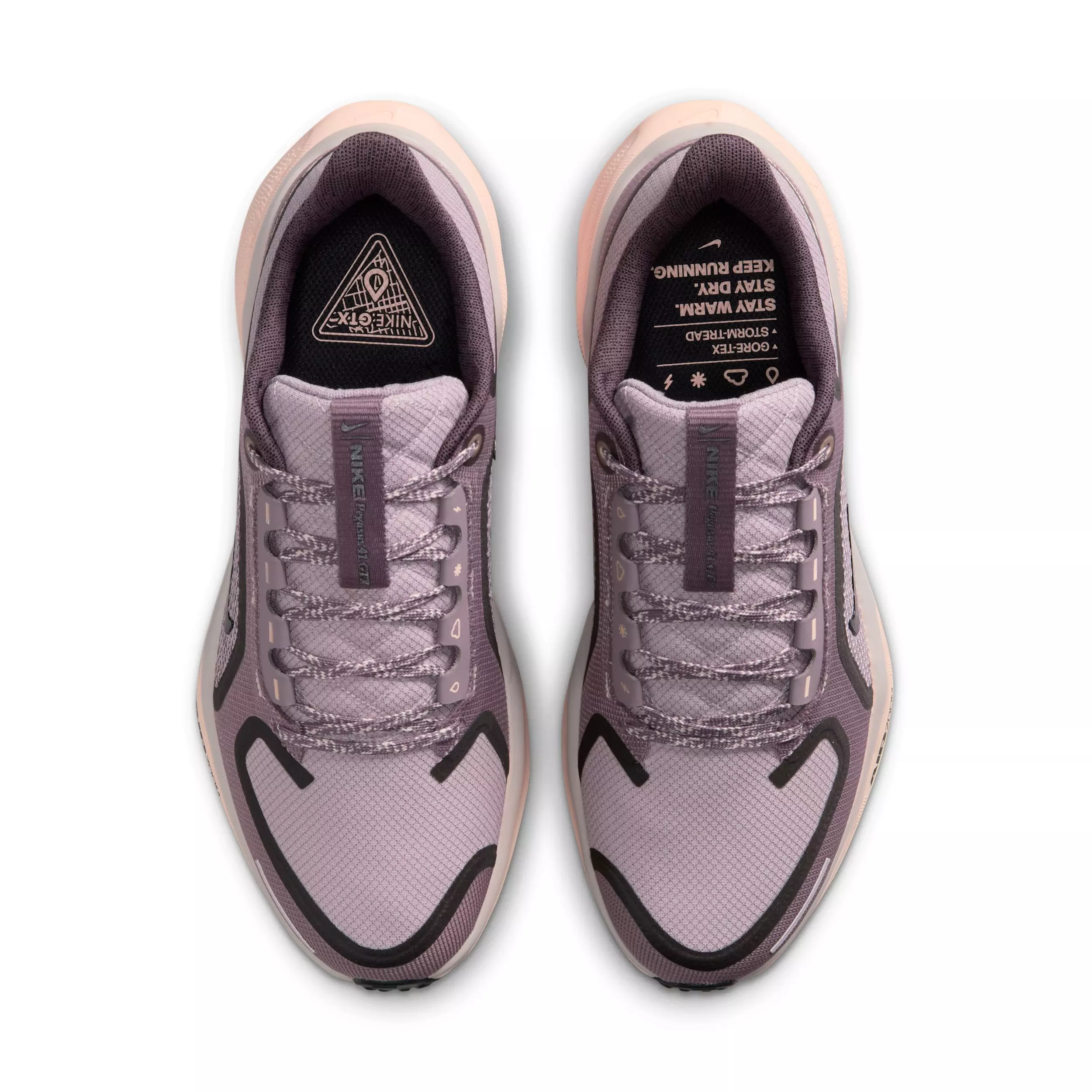 Nike Pegasus 41 GORE-TEX "Platinum Violet/Crimson Tint/Taupe Grey/Black" Women's Running Shoe - VIOLET/CRIMSON/GREY/BLACK