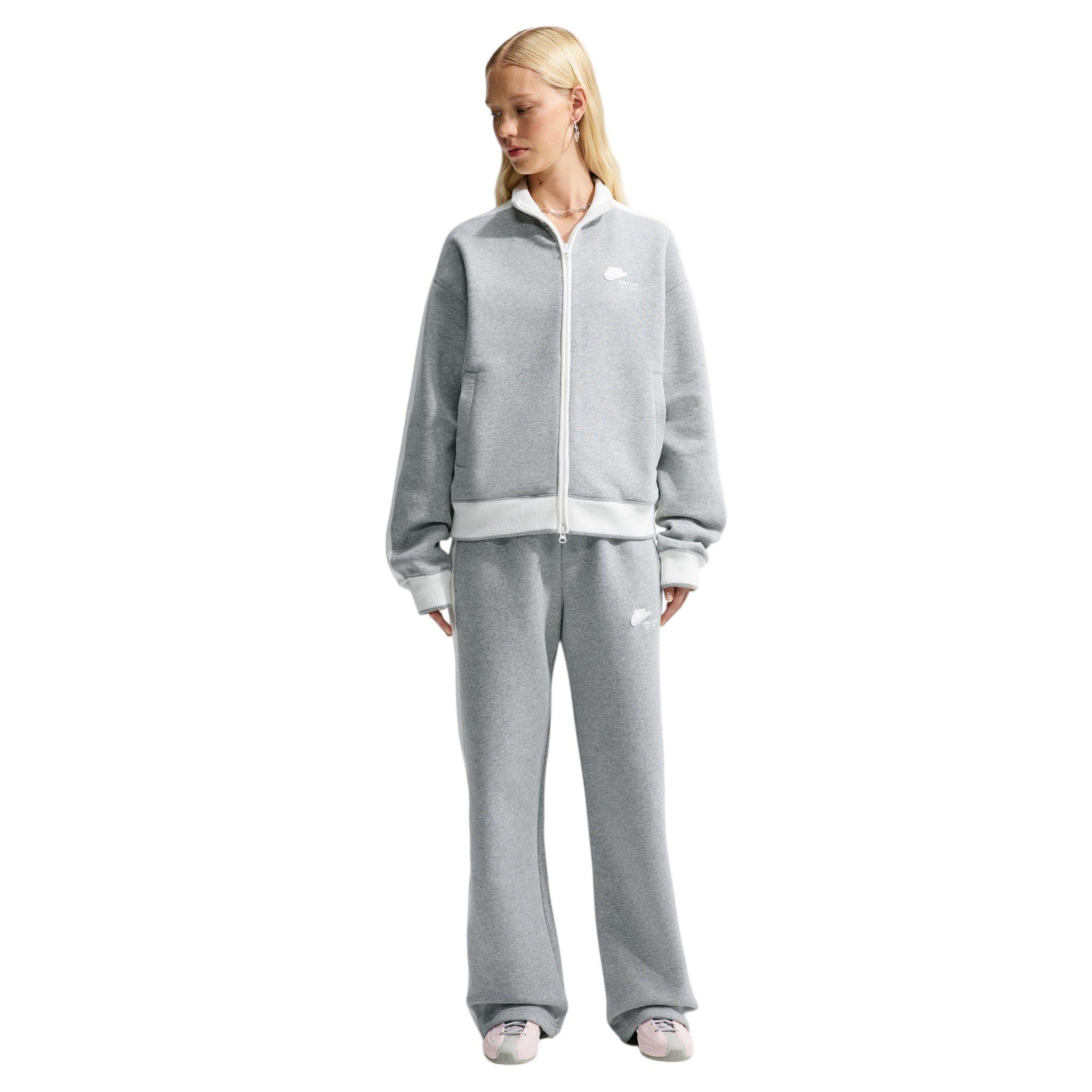 Nike Women's Studio Fleece Med-Weight "Nike Run Club" Track Jacket - Dk Grey - DK GREY