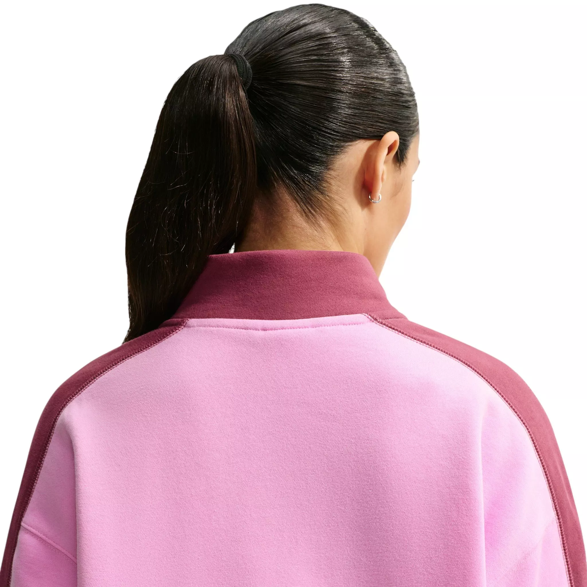 Nike Women's Studio Fleece Med-Weight "Nike Run Club" Track Jacket - Pink - PINK