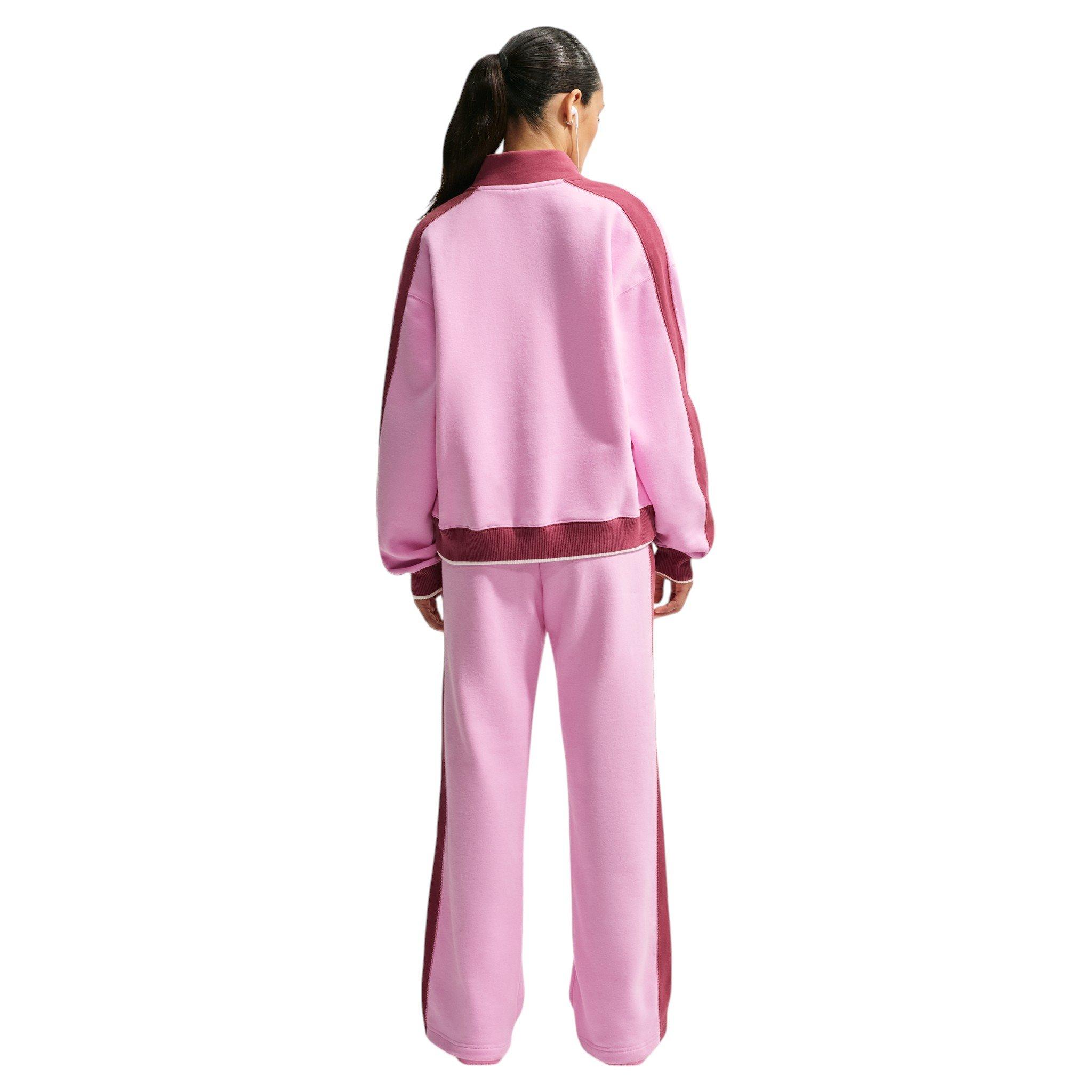 Nike Women's Studio Fleece Med-Weight "Nike Run Club" Track Jacket - Pink - PINK
