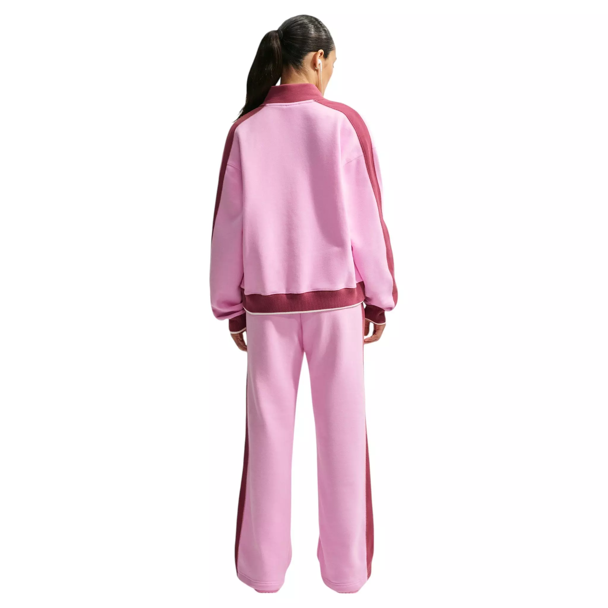 Nike Women's Studio Fleece Med-Weight "Nike Run Club" Track Jacket - Pink - PINK