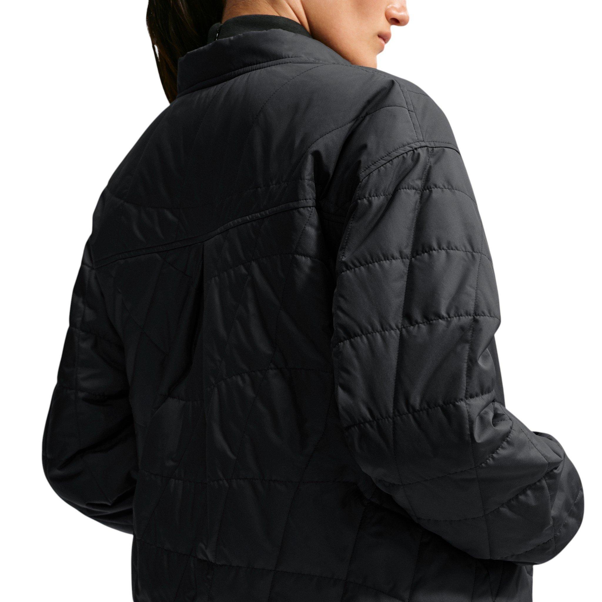Nike Women's Tech-FIT Crop Quilted Barn Jacket - Black - BLACK