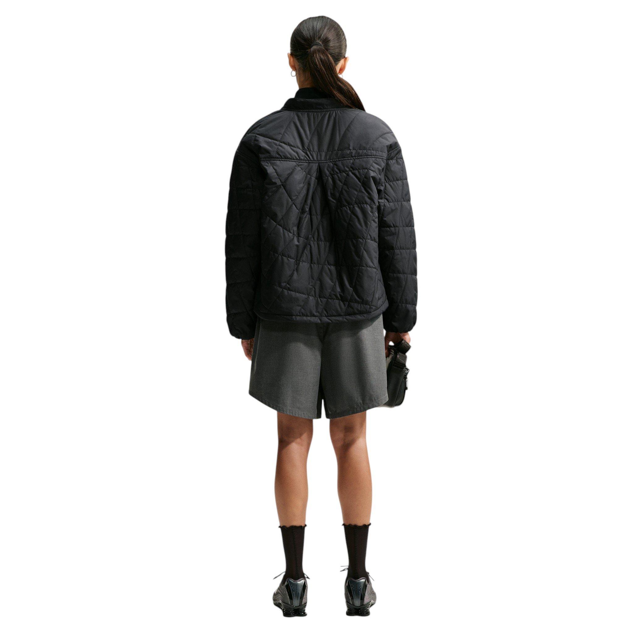 Nike Women's Tech-FIT Crop Quilted Barn Jacket - Black - BLACK