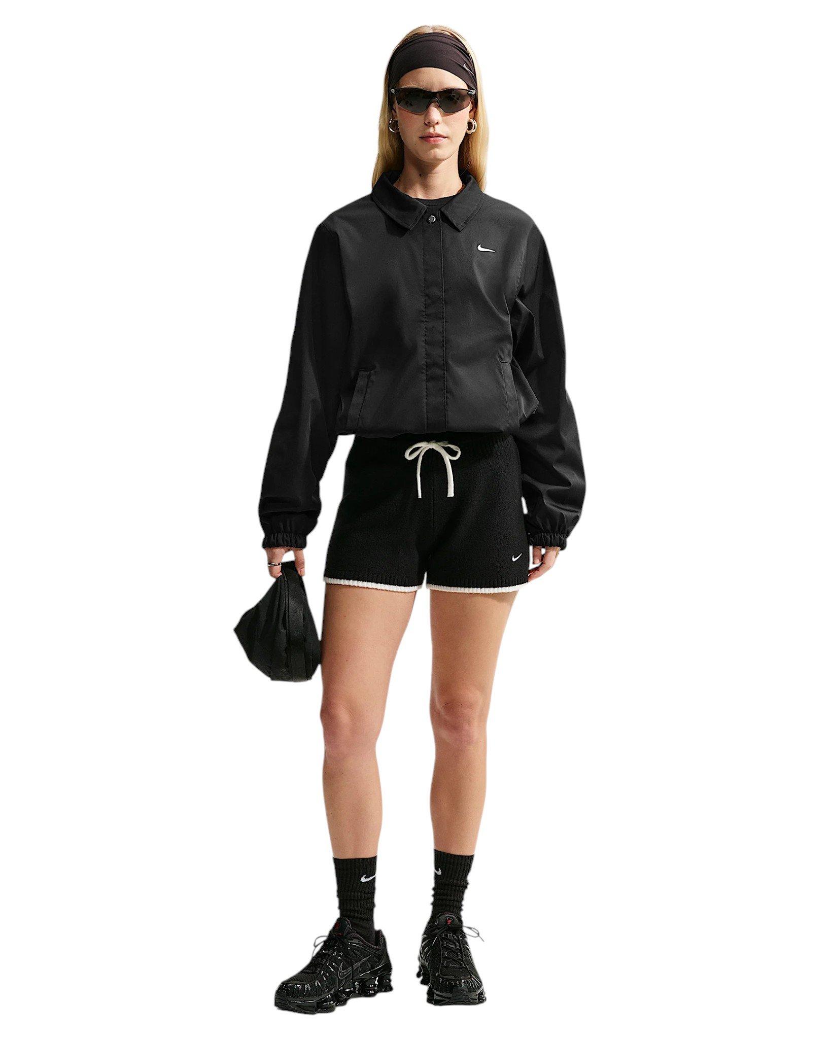 Nike Women's Sportswear Loose Coaches Jacket - Black/Off-White - BLACK/OFF-WHITE