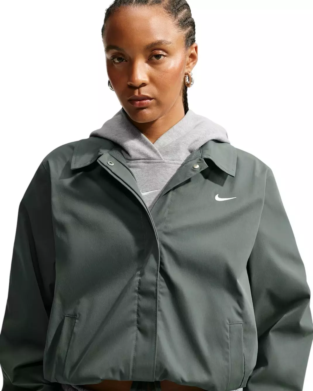Nike Women's Sportswear Loose Coaches Jacket - Camo Green - CAMO GREEN