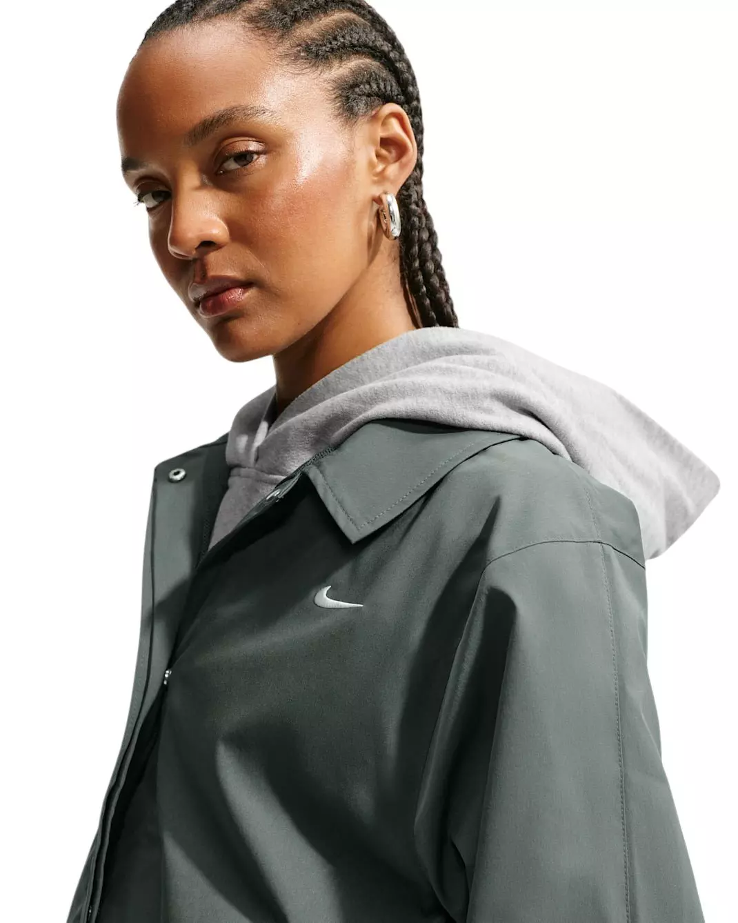 Nike Women's Sportswear Loose Coaches Jacket - Camo Green - CAMO GREEN
