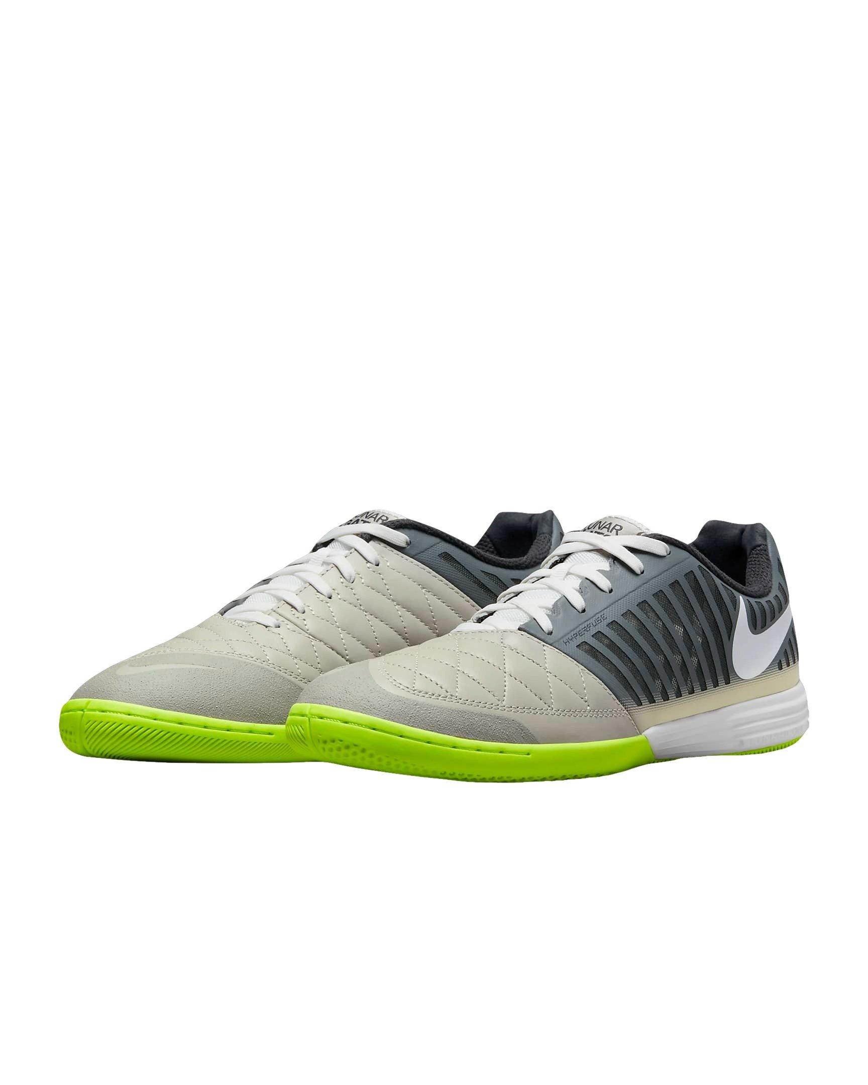 Nike Lunar Gato II IC "Smoke Grey/Anthracite/Pale Grey/White" Men's Soccer Shoe - GREY/ANTHRACITE/GREY/WHITE Thumbnail View 3