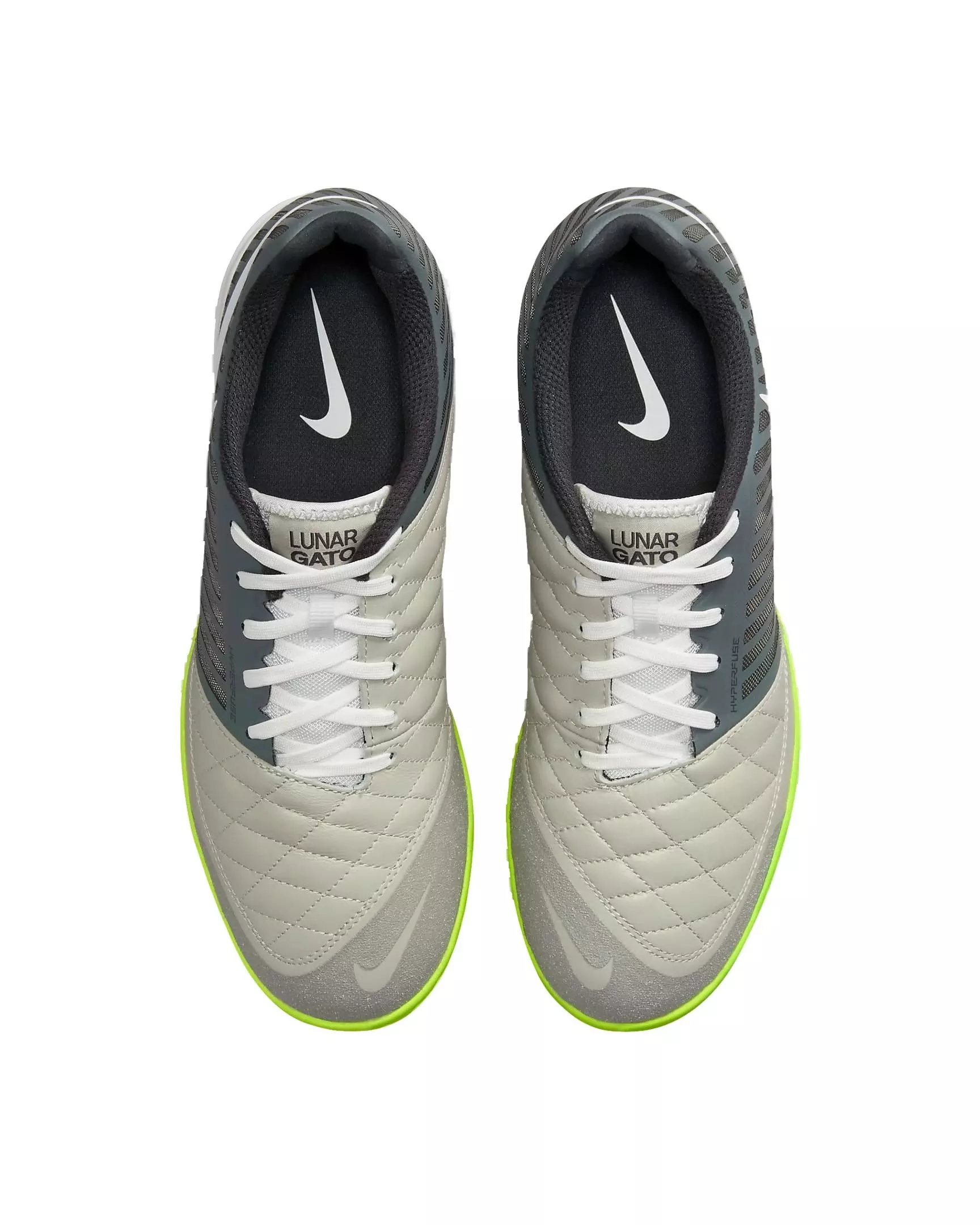 Nike Lunar Gato II IC "Smoke Grey/Anthracite/Pale Grey/White" Men's Soccer Shoe - GREY/ANTHRACITE/GREY/WHITE
