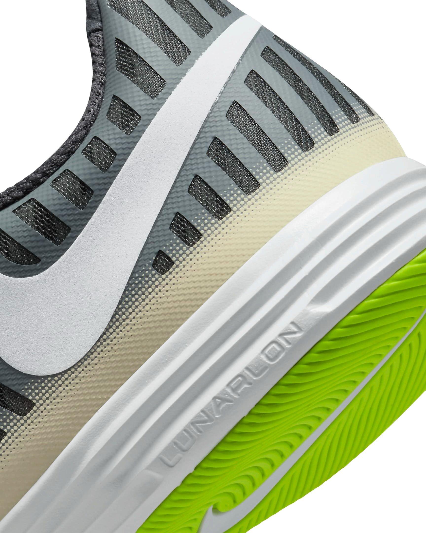 Nike Lunar Gato II IC "Smoke Grey/Anthracite/Pale Grey/White" Men's Soccer Shoe - GREY/ANTHRACITE/GREY/WHITE Thumbnail View 8
