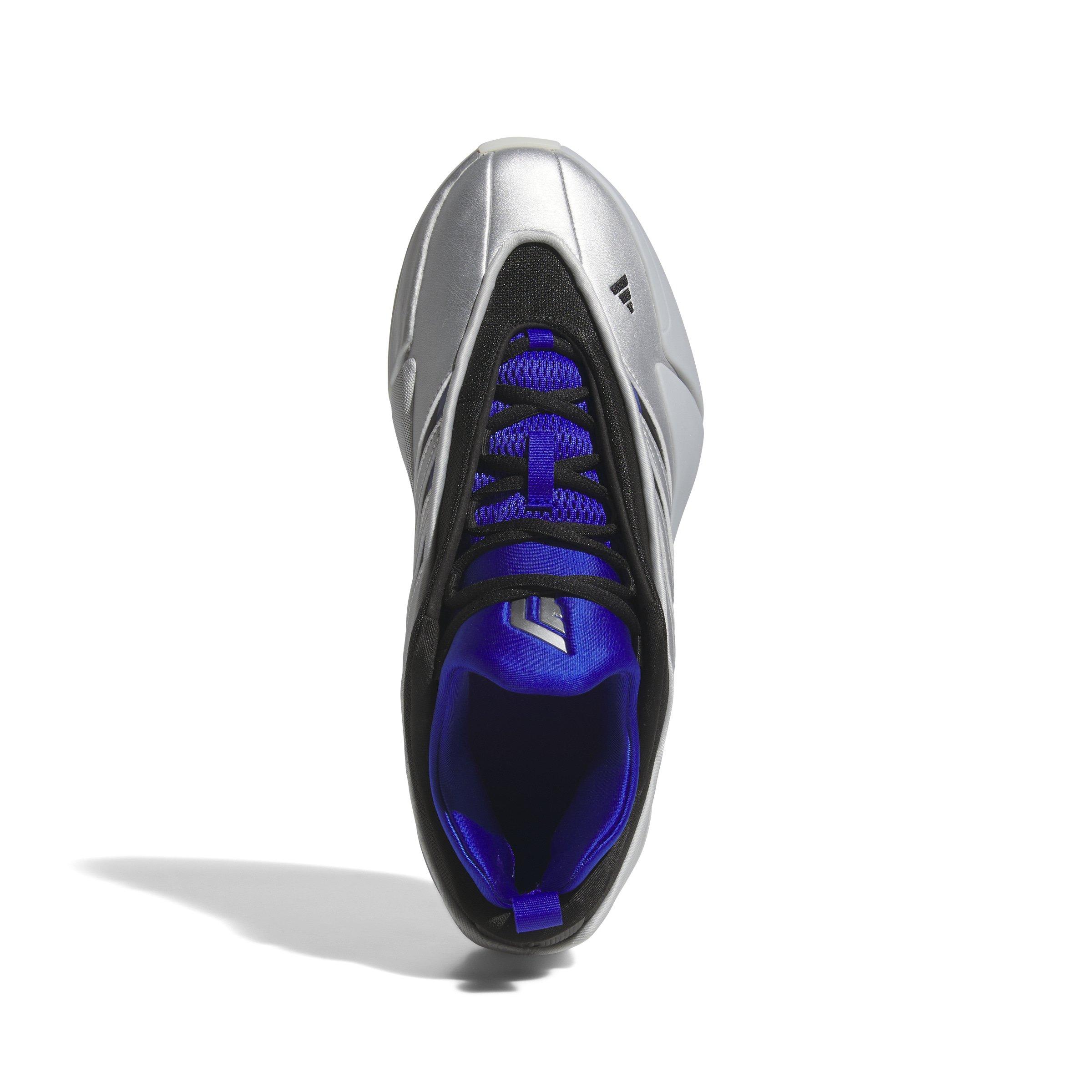 adidas Dame 9 "Silver Metallic/Core Black/Lucid Blue" Unisex Basketball Shoe - GREY Thumbnail View 5