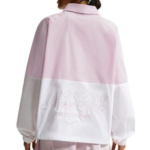 Nike Women's Sportswear Oversized Poplin 1/2-Zip Jacket - Bleached Lilac/White - BLEACHED LILAC/WHITE
