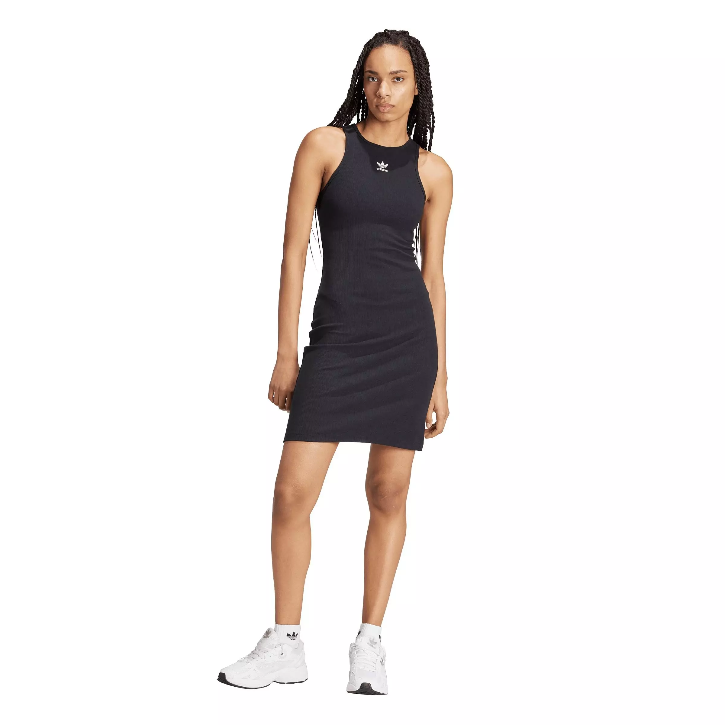 adidas Women's Originals Essentials Rib Tank Dress - Black - BLACK