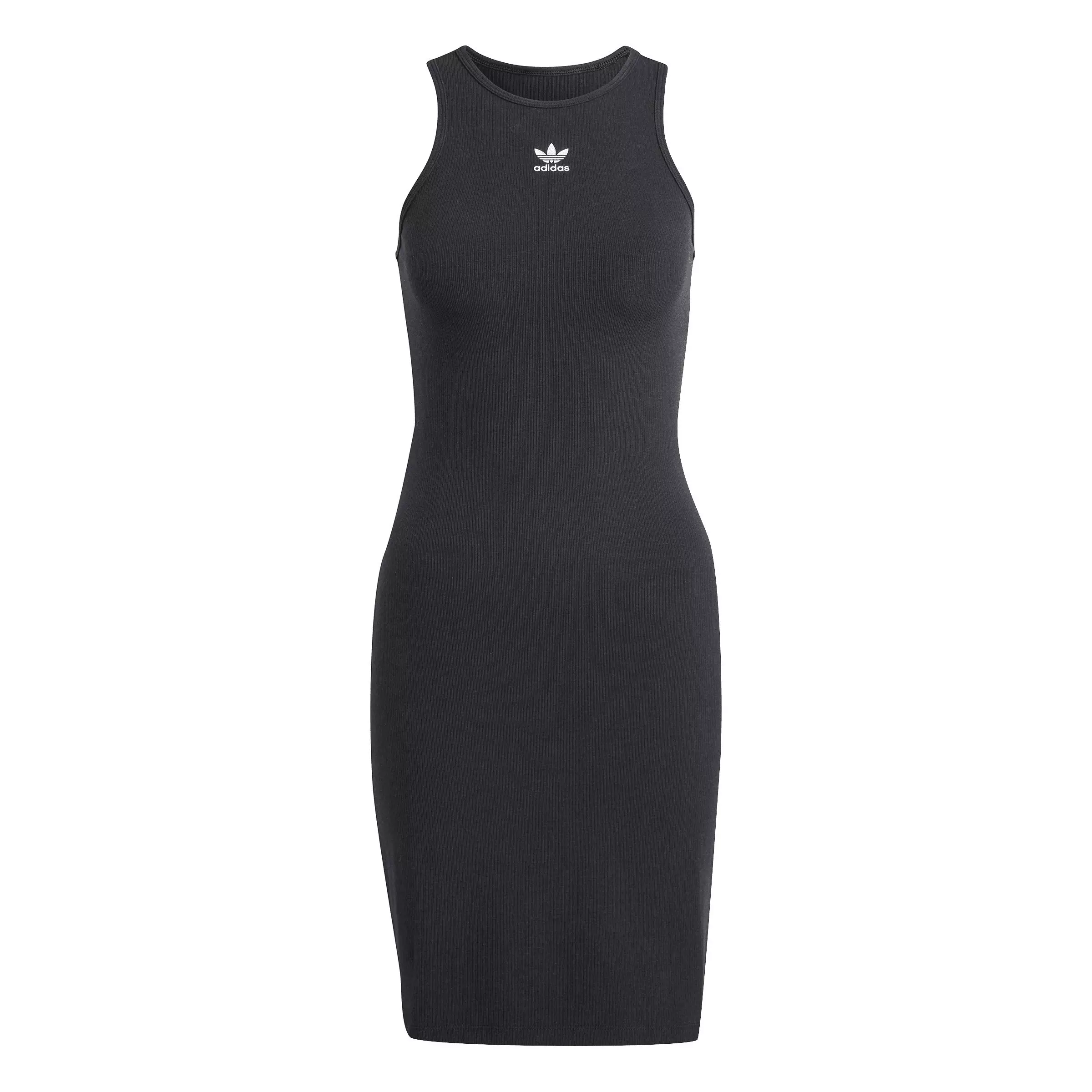 adidas Women's Originals Essentials Rib Tank Dress - Black - BLACK