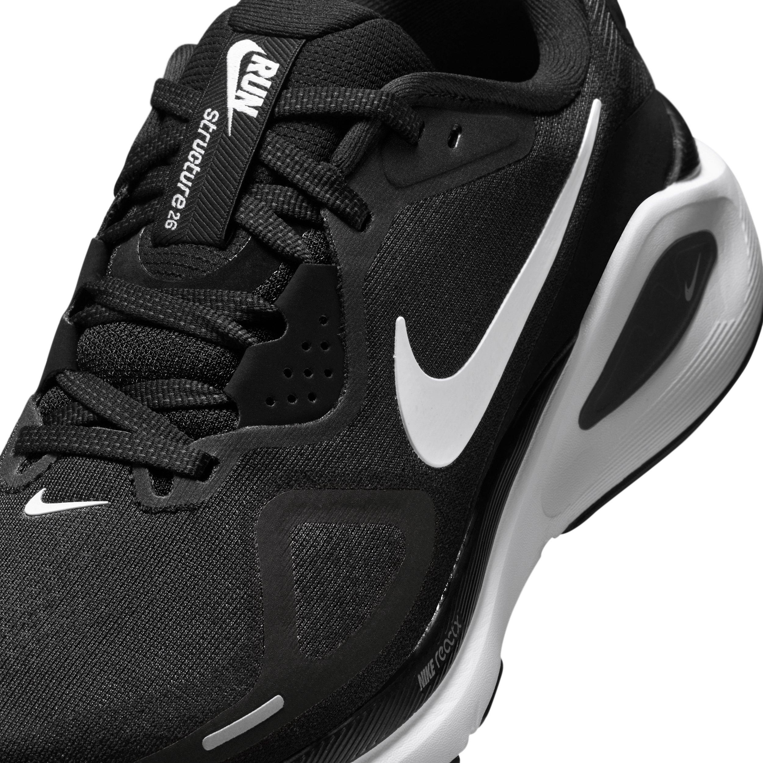 Nike Structure 26 "Black/Cool Grey/Metallic Silver/White" Women's Running Shoe - BLACK/GREY/SILVER/WHITE Thumbnail View 7
