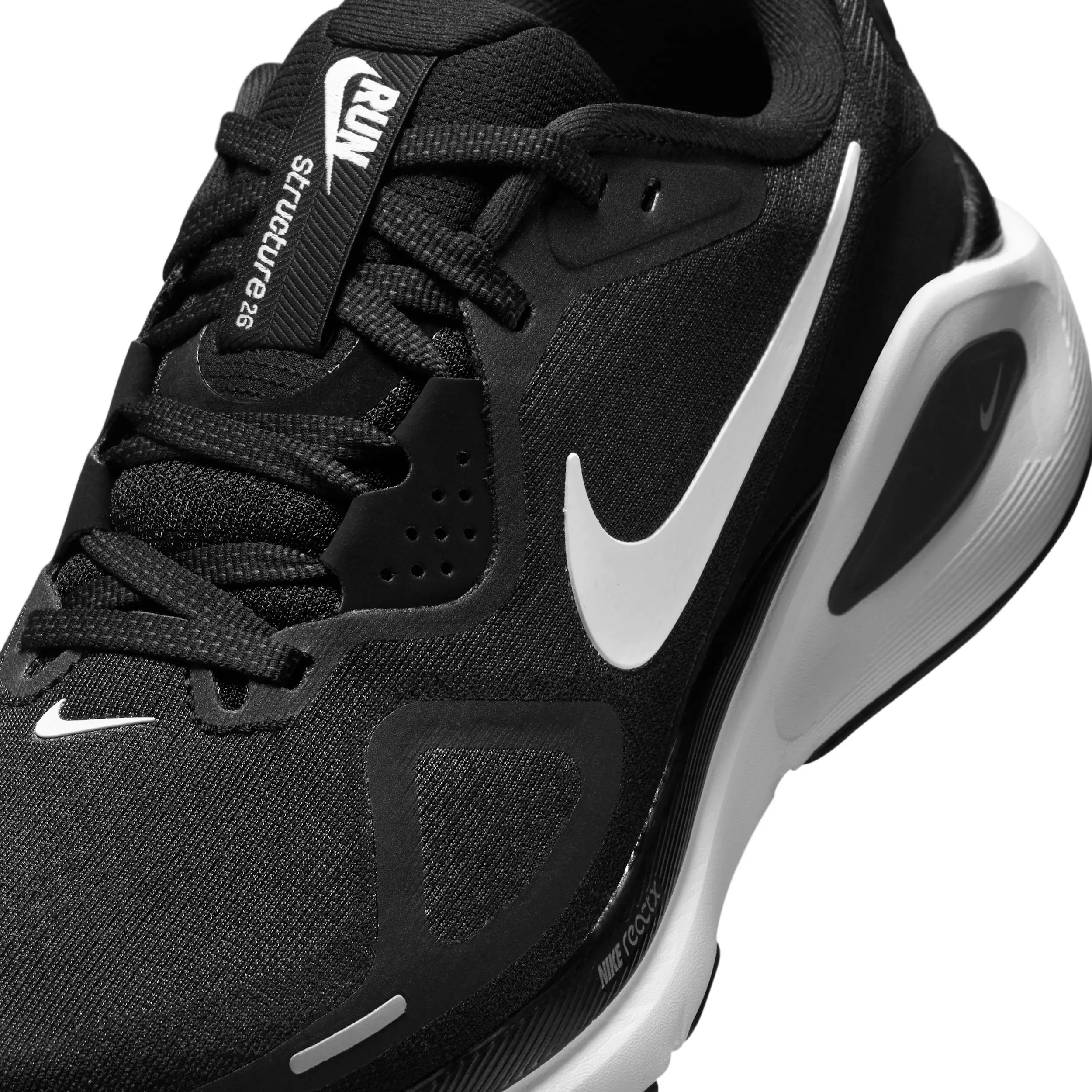 Nike Structure 26 "Black/Cool Grey/Metallic Silver/White" Women's Running Shoe - BLACK/GREY/SILVER/WHITE