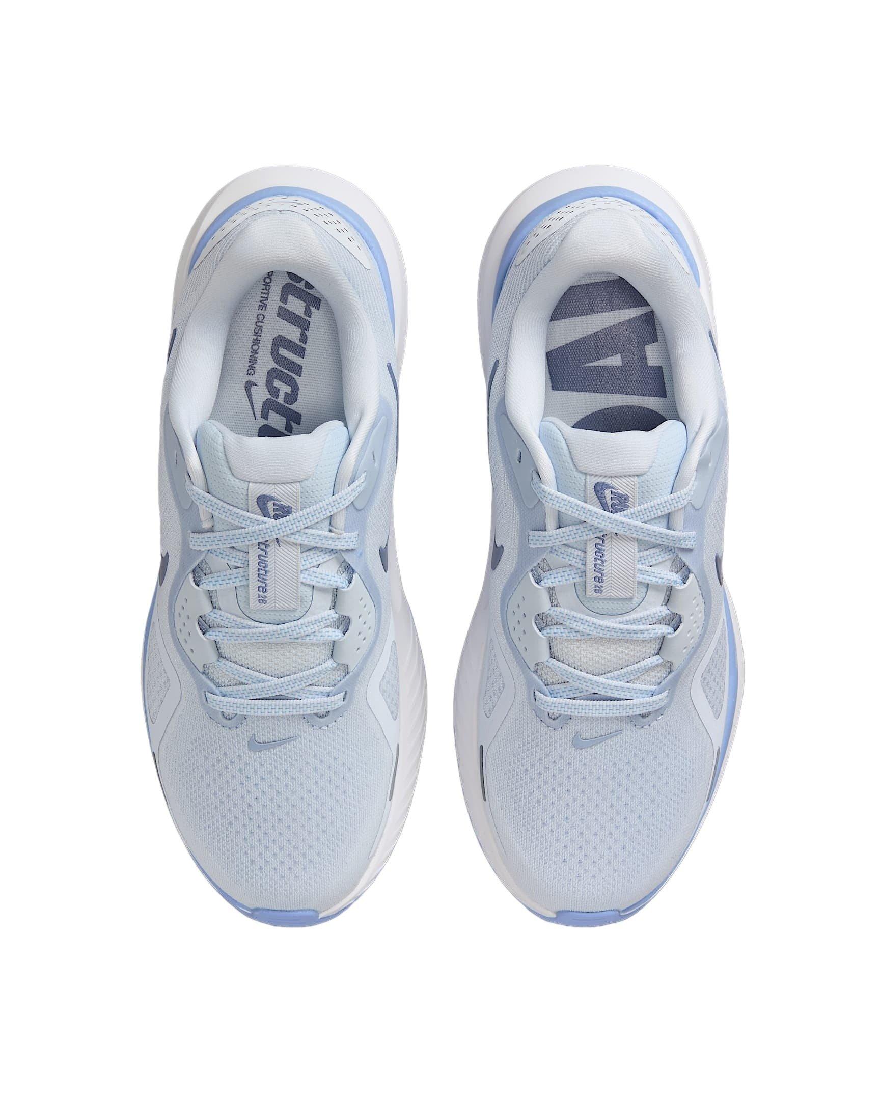 Nike Structure 26 "Football Grey/Aluminum/White/World Indigo" Women's Running Shoe - GREY/ALUMINUM/WHITE/INDIGO Thumbnail View 4