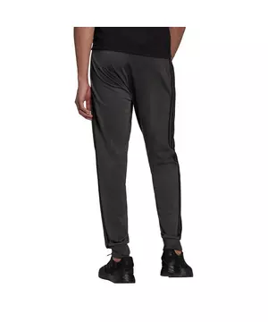 adidas Men's Primegreen Essentials Warm-Up Tapered 3-Stripes Grey/Black Pants