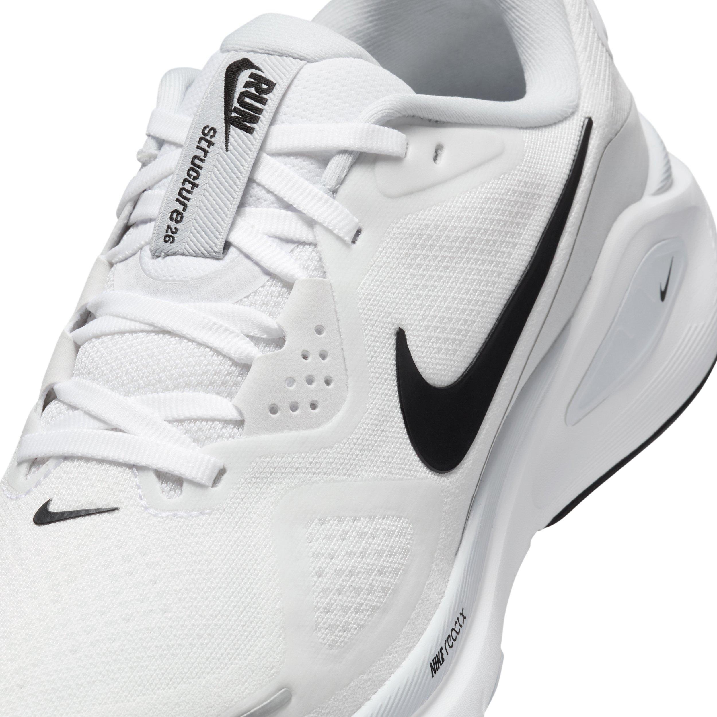 Nike Structure 26 "White/Pure Platinum/Black" Women's Running Shoe - WHITE/PLATINUM/BLACK Thumbnail View 7