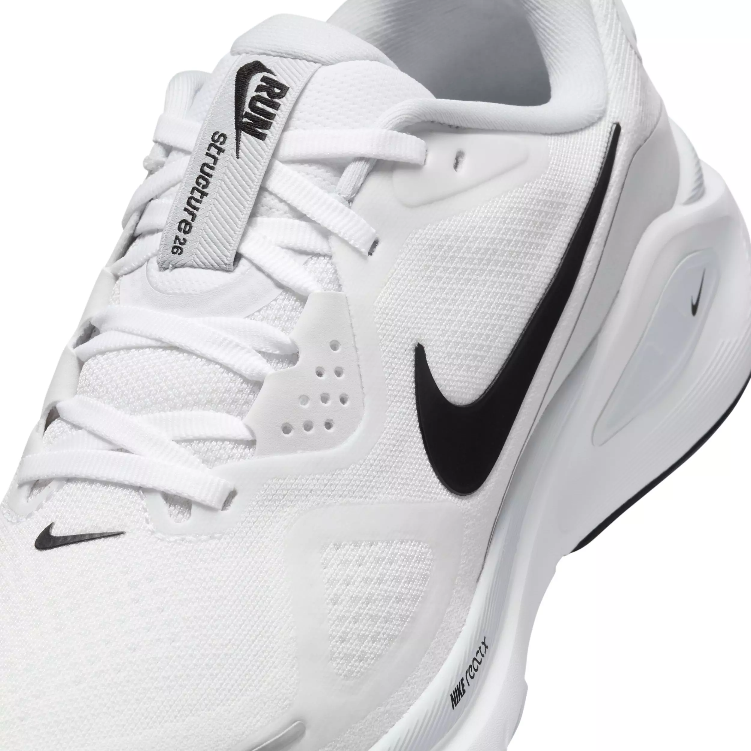 Nike Structure 26 "White/Pure Platinum/Black" Women's Running Shoe - WHITE/PLATINUM/BLACK